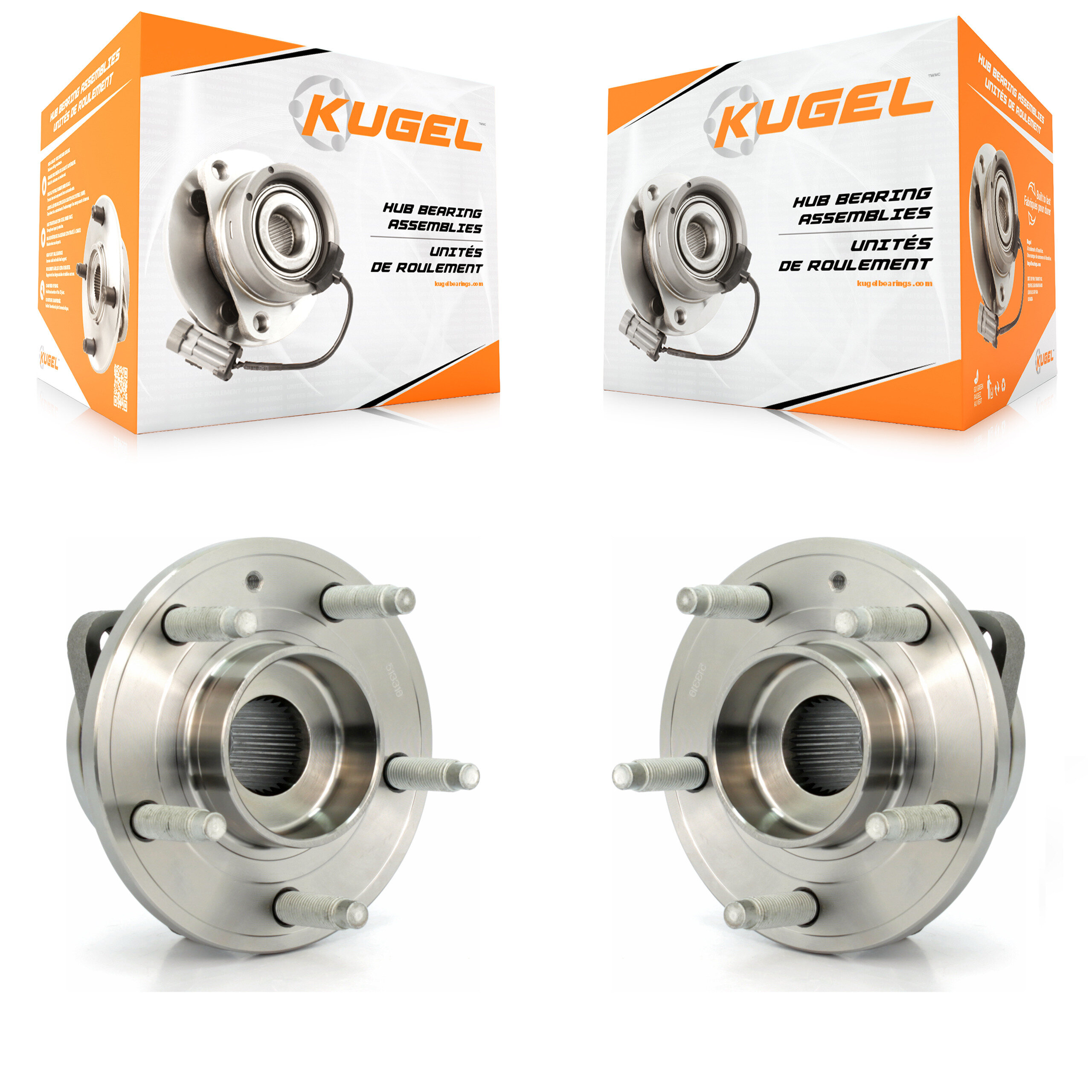 Kugel - K70-100782 - Rear Wheel Bearing and Hub Assembly Kits
