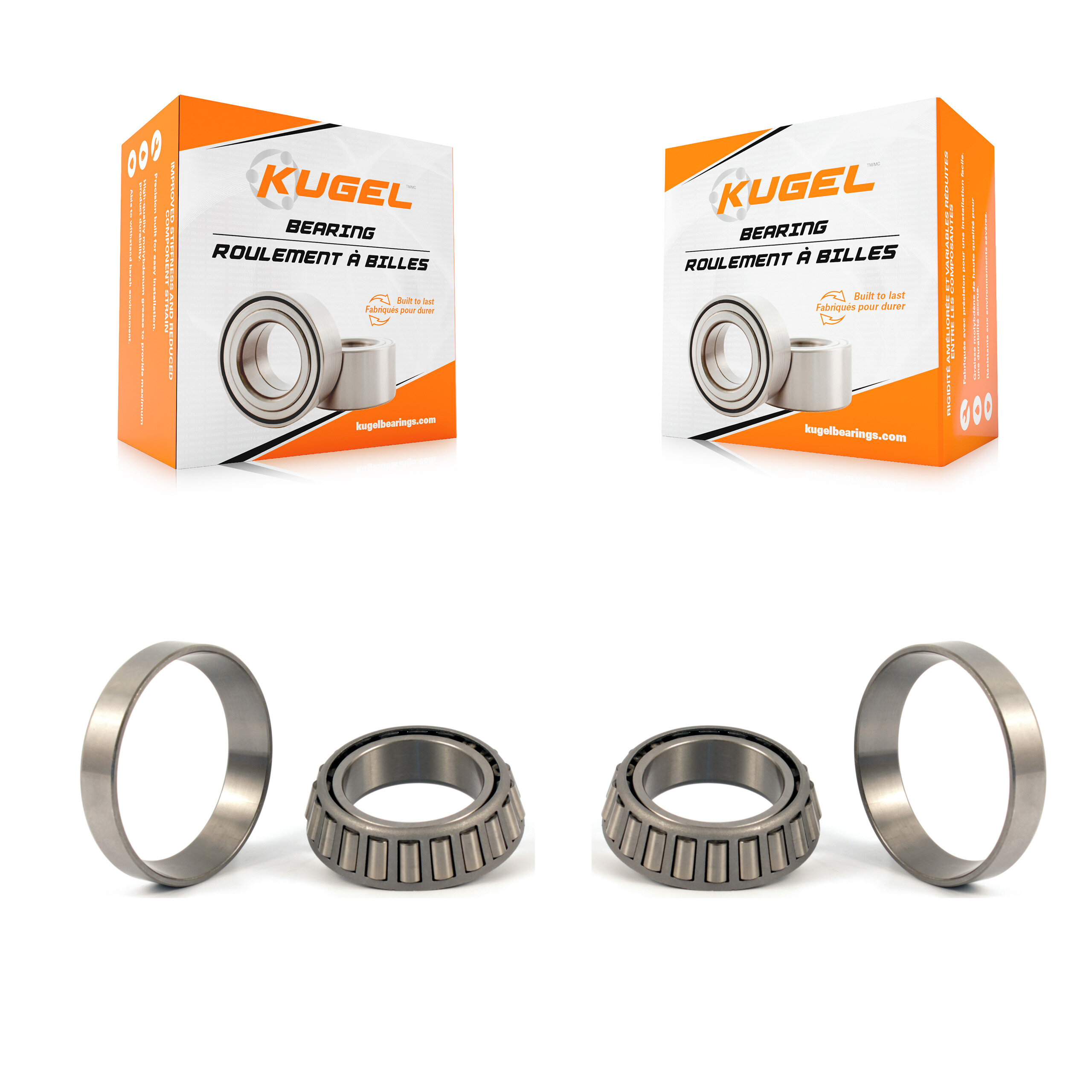 Kugel - K70-101092 - Front Outer Wheel Bearing and Race Set Kits