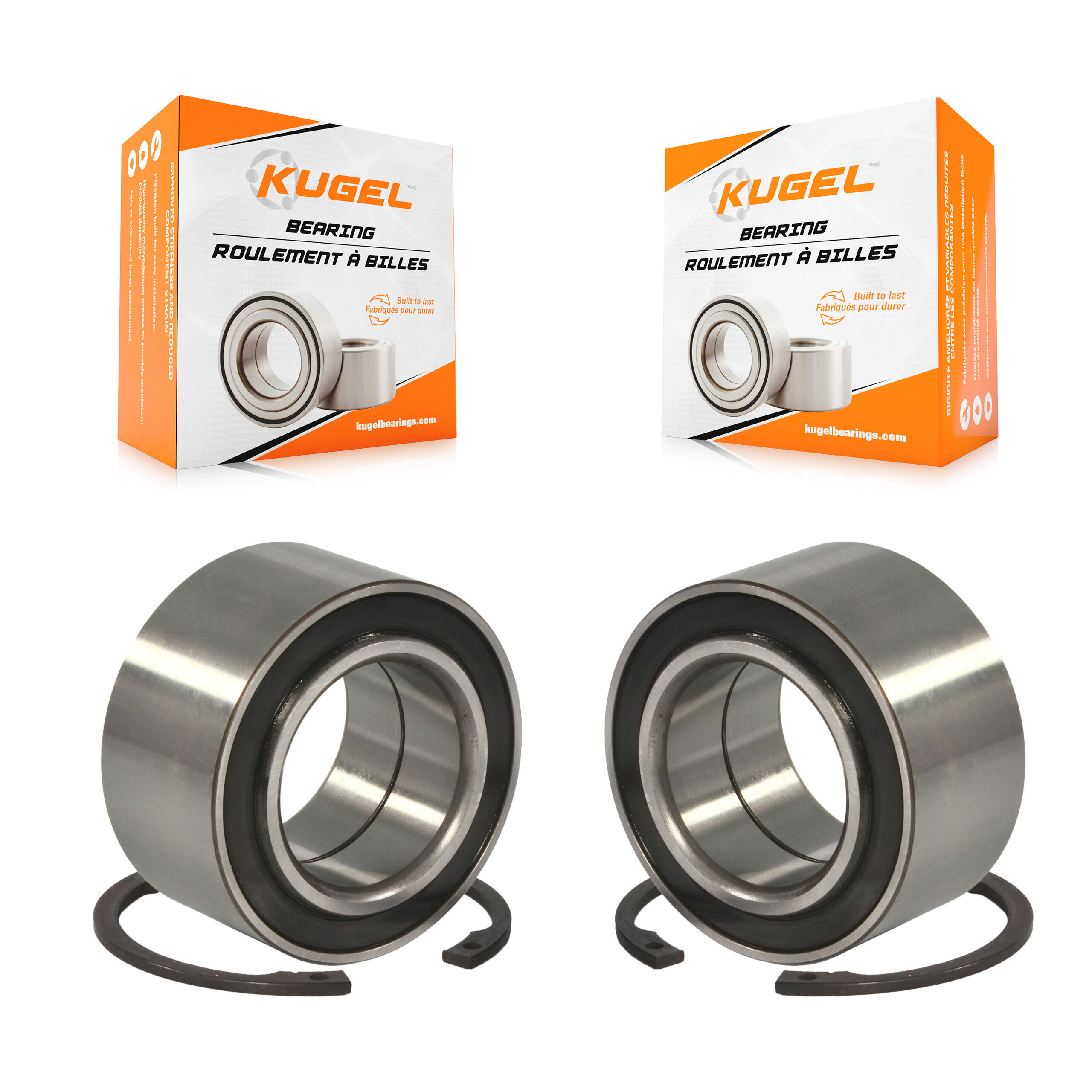 Kugel - K70-101107 - Rear Inner Wheel Bearing and Race Set Kits