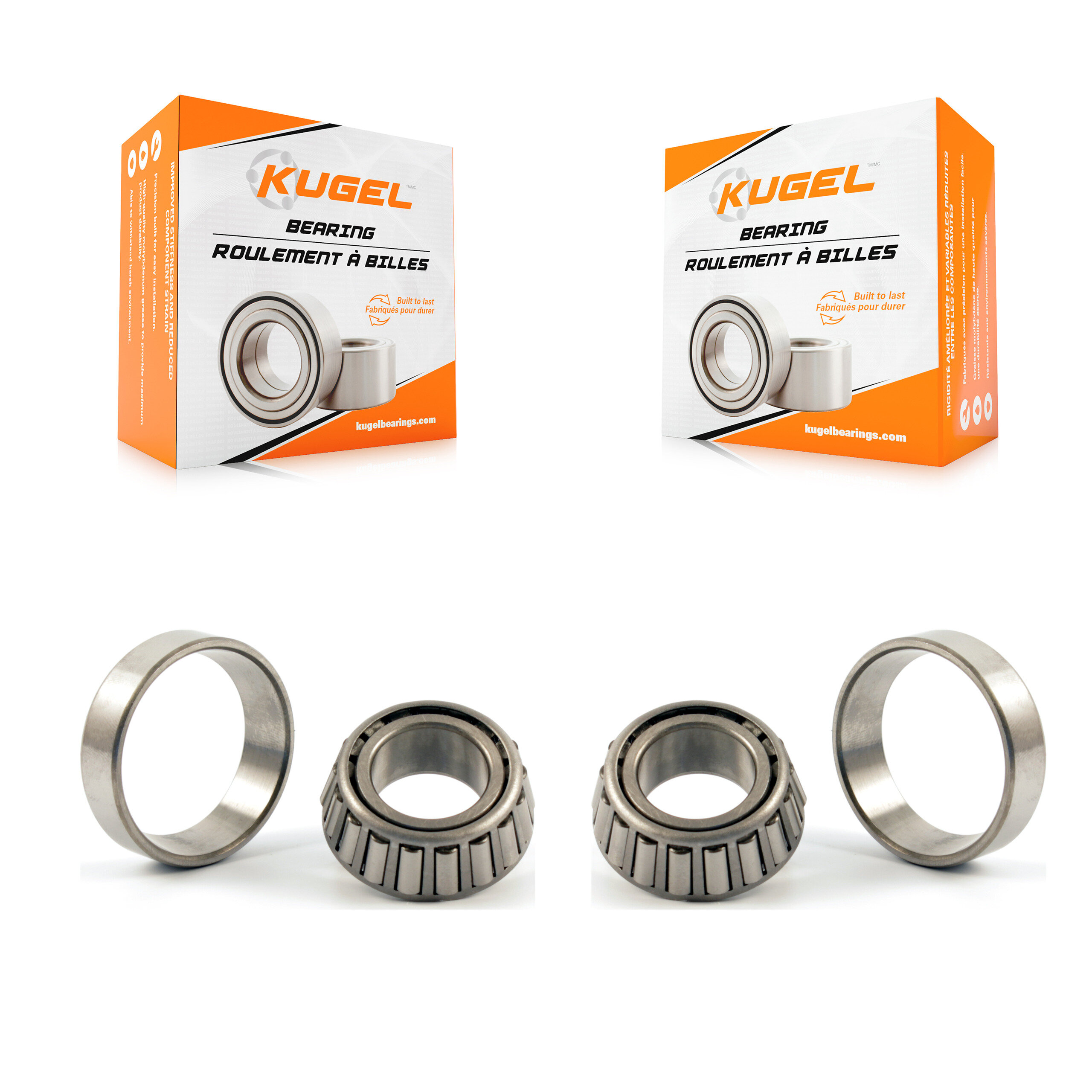 Kugel - K70-101122 - Rear Outer Wheel Bearing and Race Set Kits
