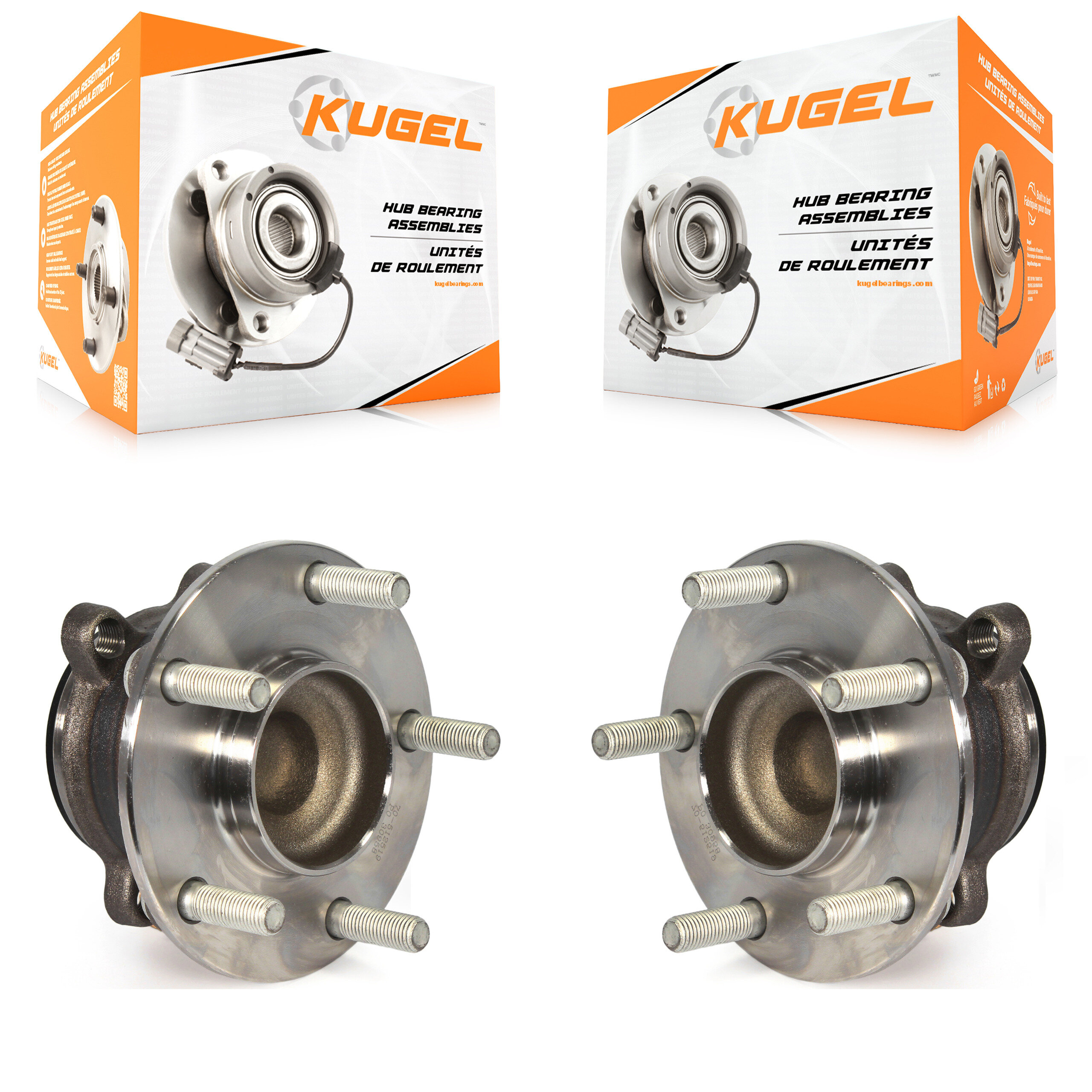 Kugel - K70-101380 - Rear Wheel Bearing and Hub Assembly Kits