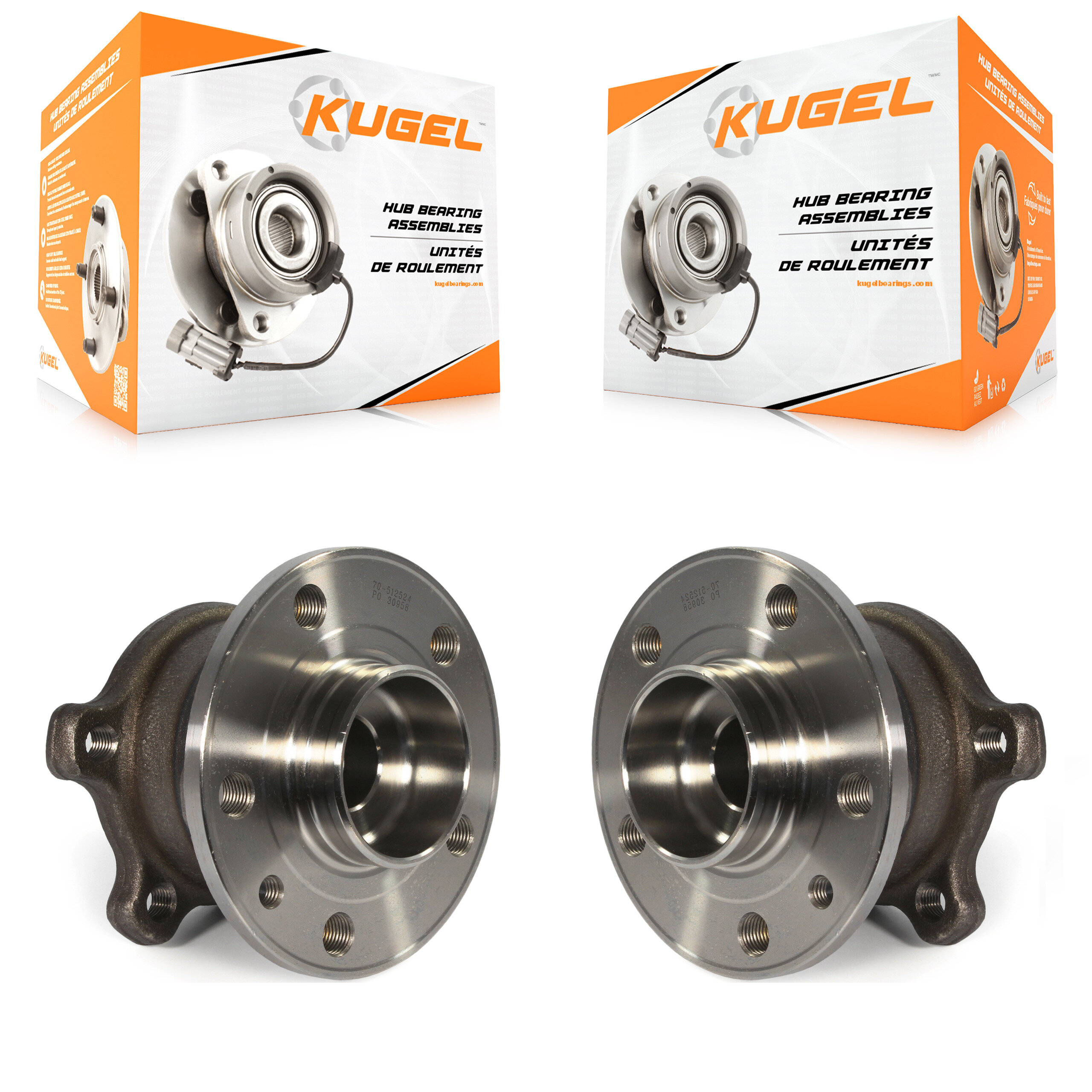Kugel - K70-101381 - Rear Wheel Bearing and Hub Assembly Kits