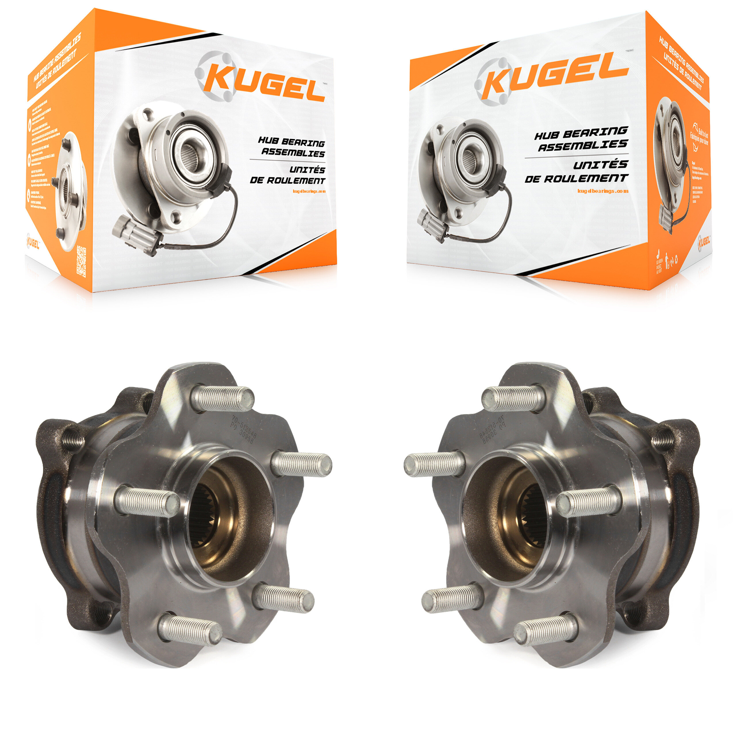 Kugel - K70-101384 - Rear Wheel Bearing and Hub Assembly Kits