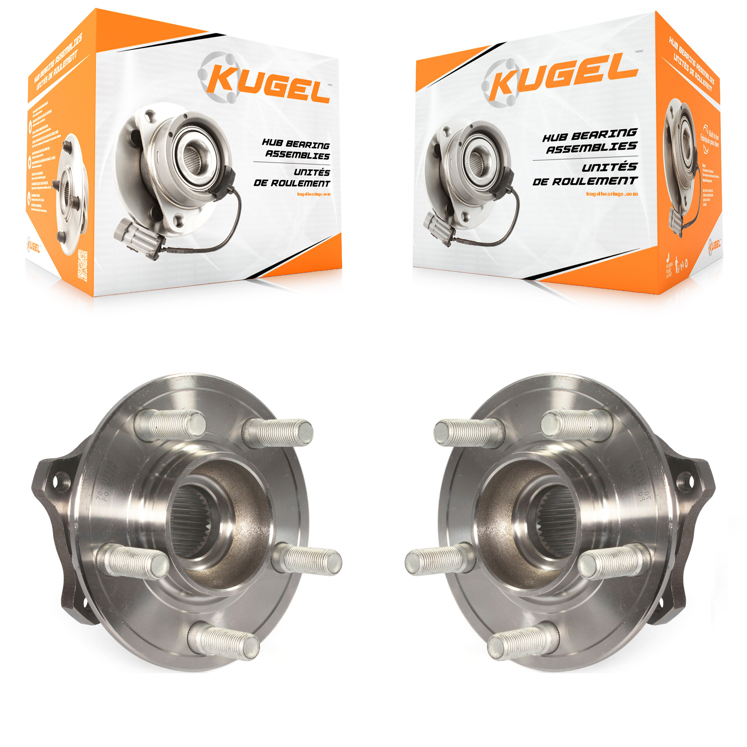 Kugel - K70-101387 - Rear Wheel Bearing and Hub Assembly Kits