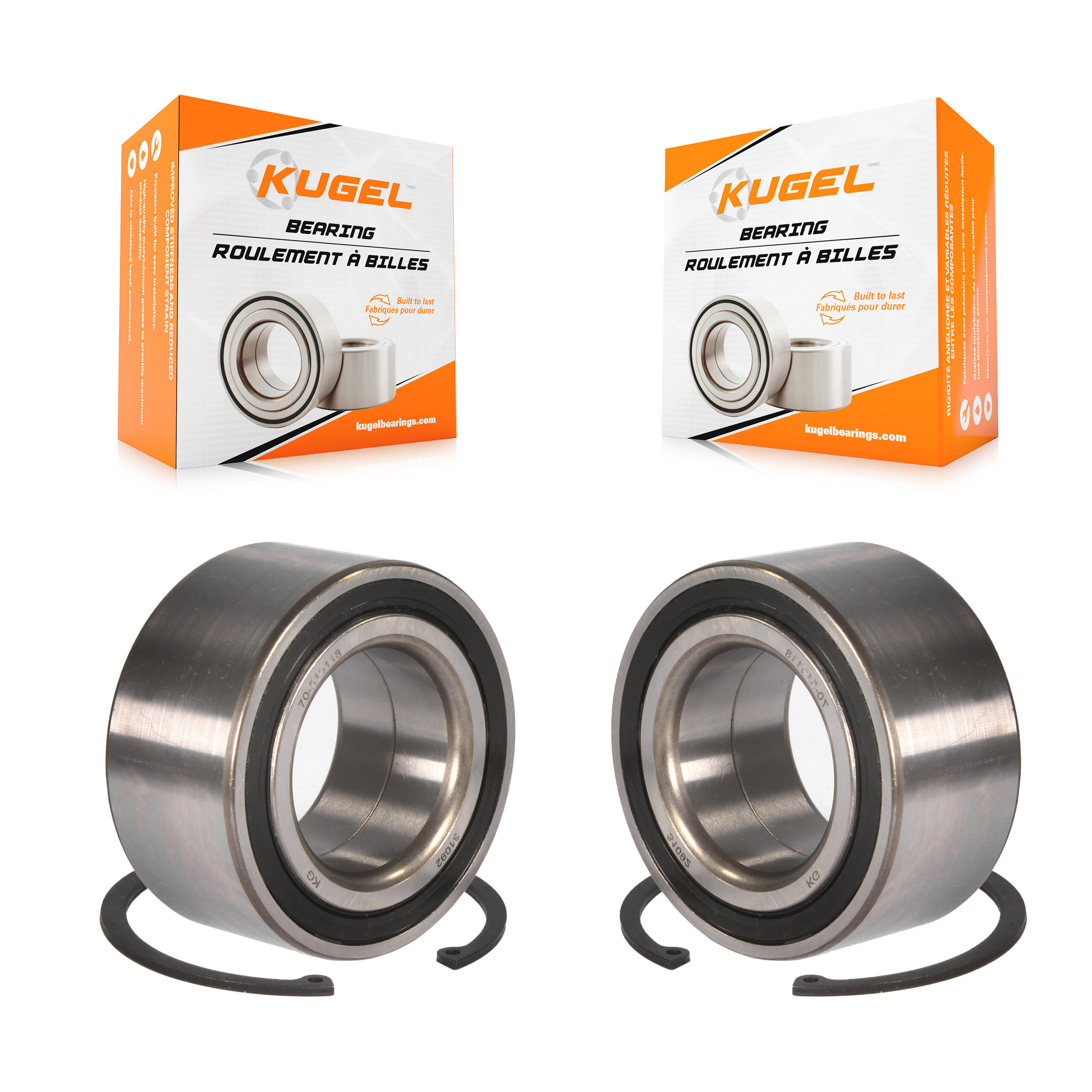 Kugel - K70-101397 - Front Wheel Bearing Kits