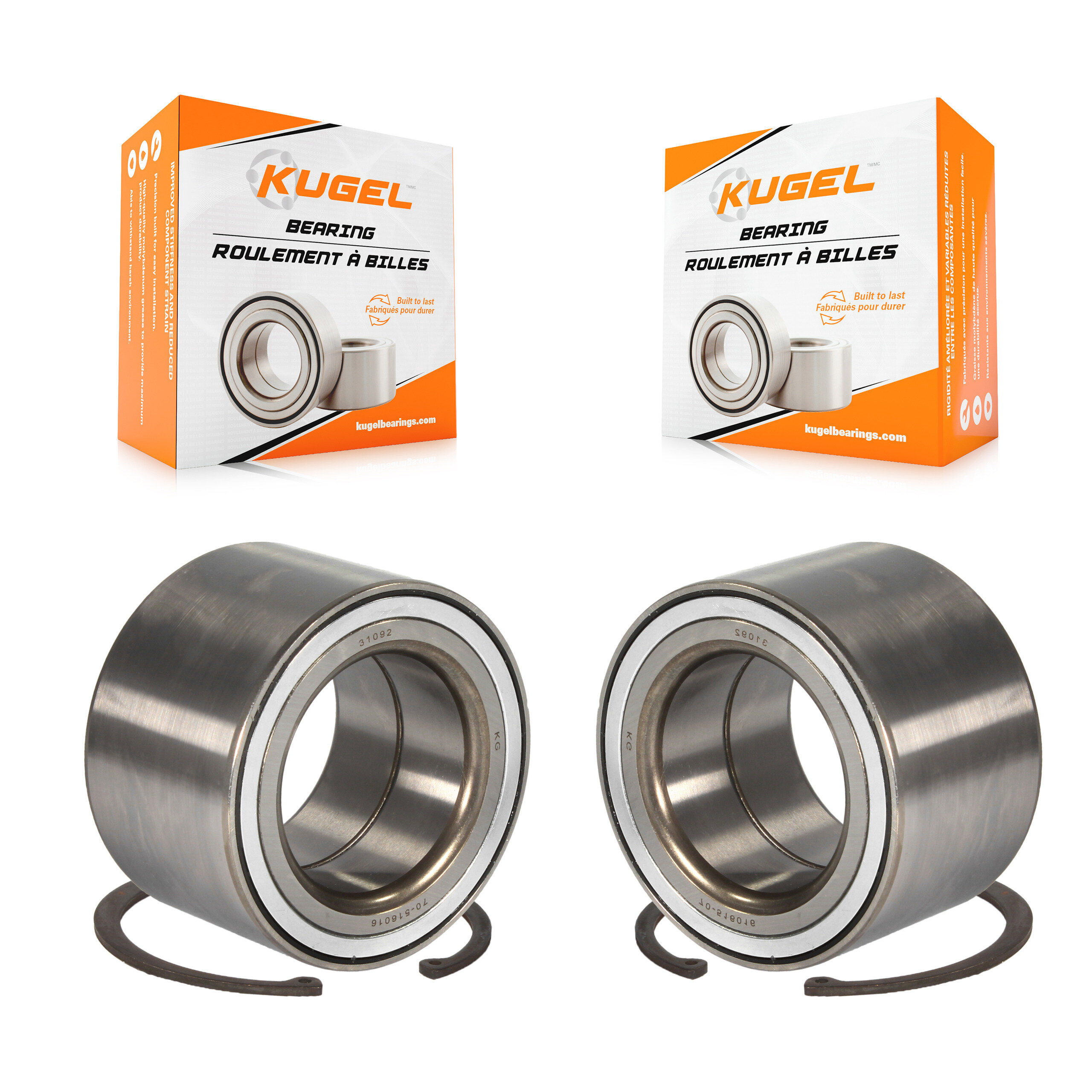 Kugel - K70-101400 - Front Wheel Bearing Kits