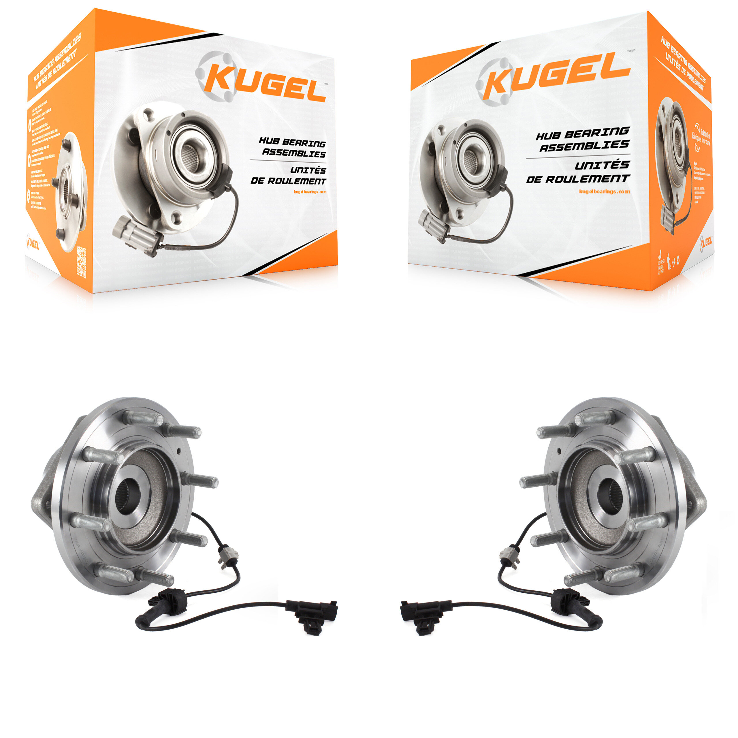 Kugel - K70-101491 - Front Wheel Bearing and Hub Assembly Kits