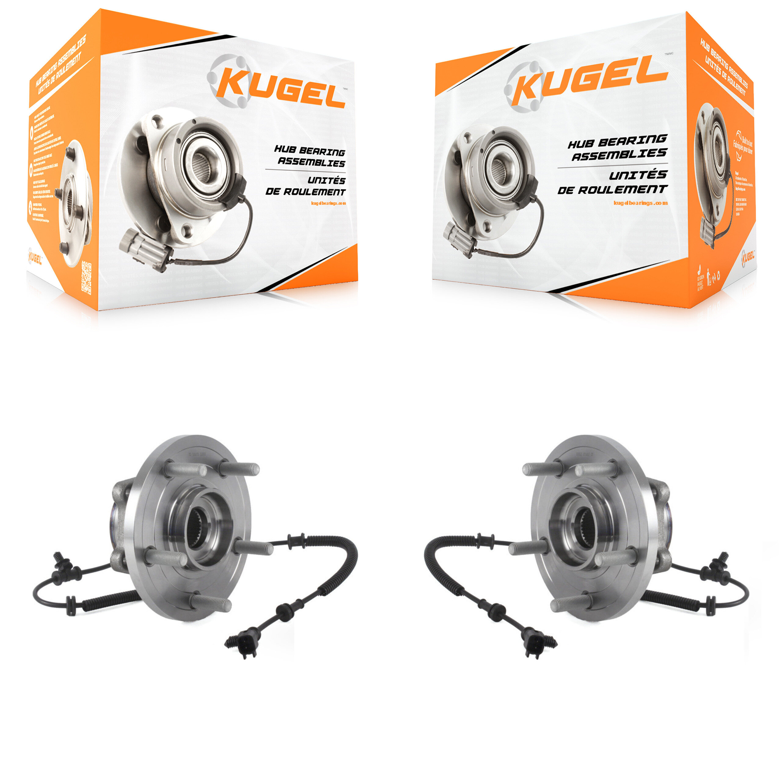 Kugel - K70-101494 - Front Wheel Bearing and Hub Assembly Kits