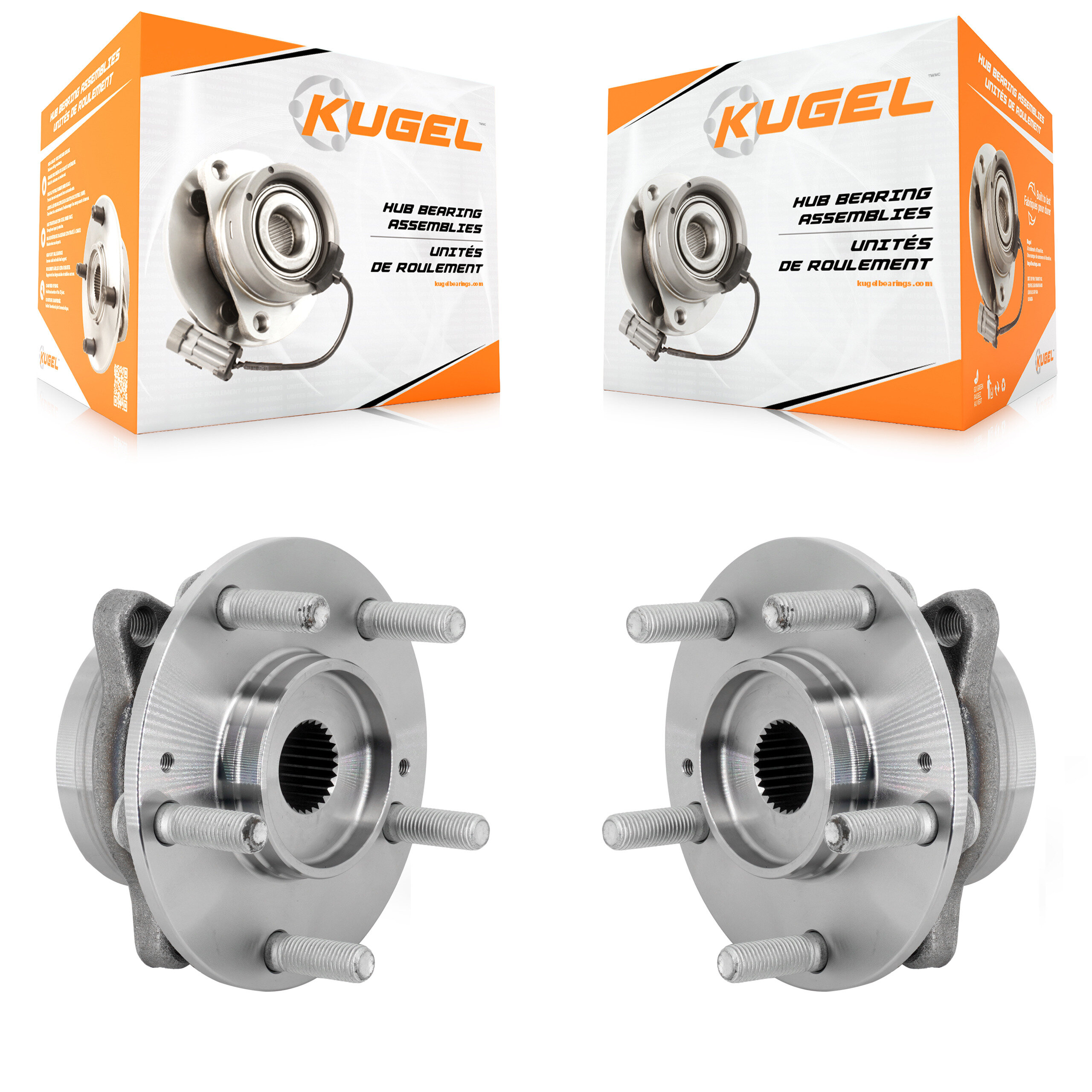 Kugel - K70-102060 - Front Wheel Bearing and Hub Assembly Kits