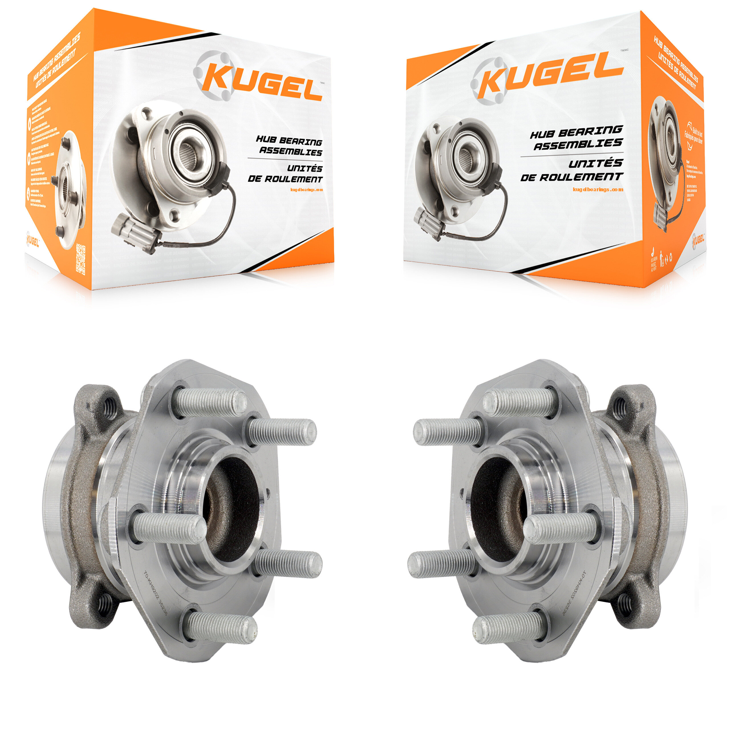 Kugel - K70-102063 - Front Wheel Bearing and Hub Assembly Kits