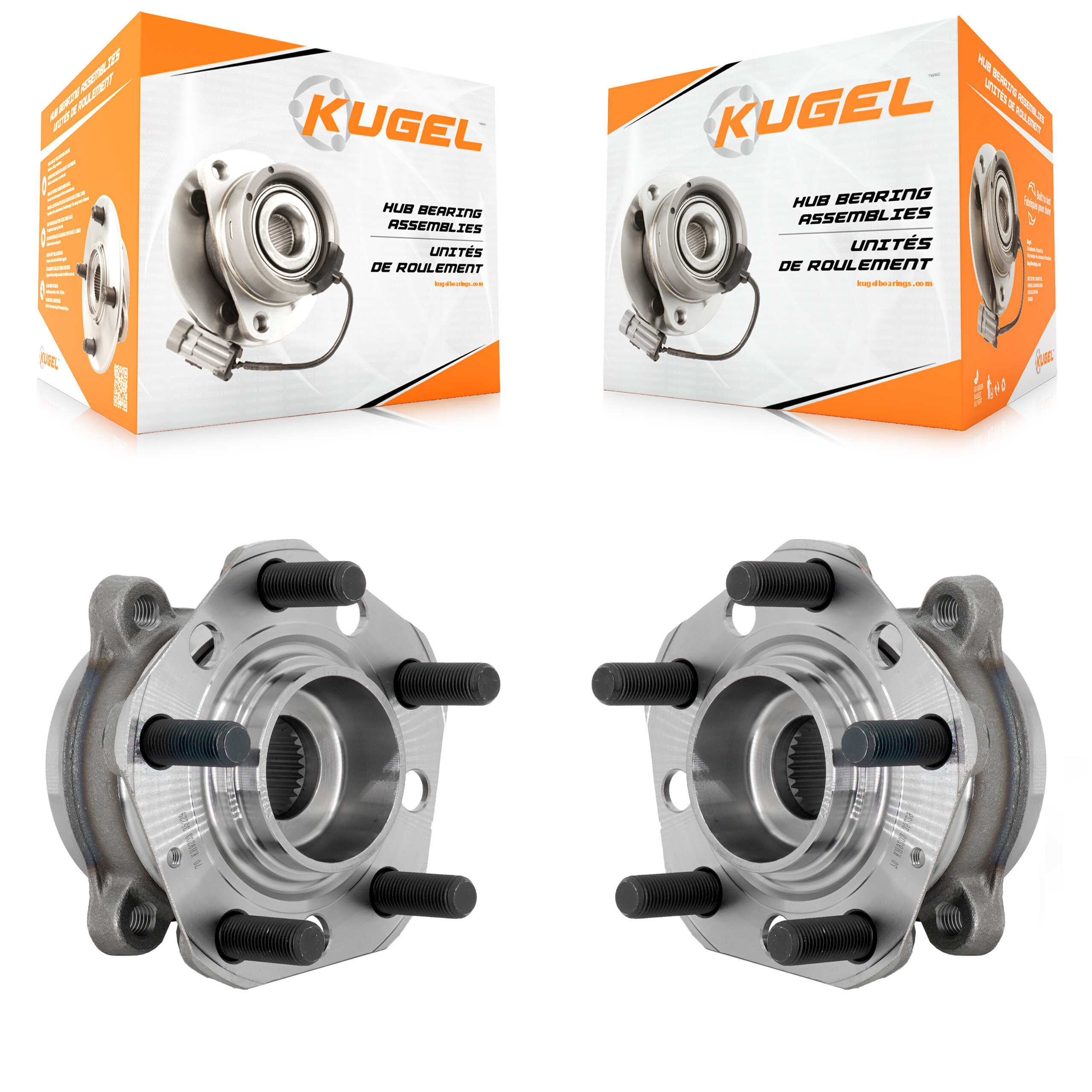 Kugel - K70-102064 - Front Wheel Bearing and Hub Assembly Kits