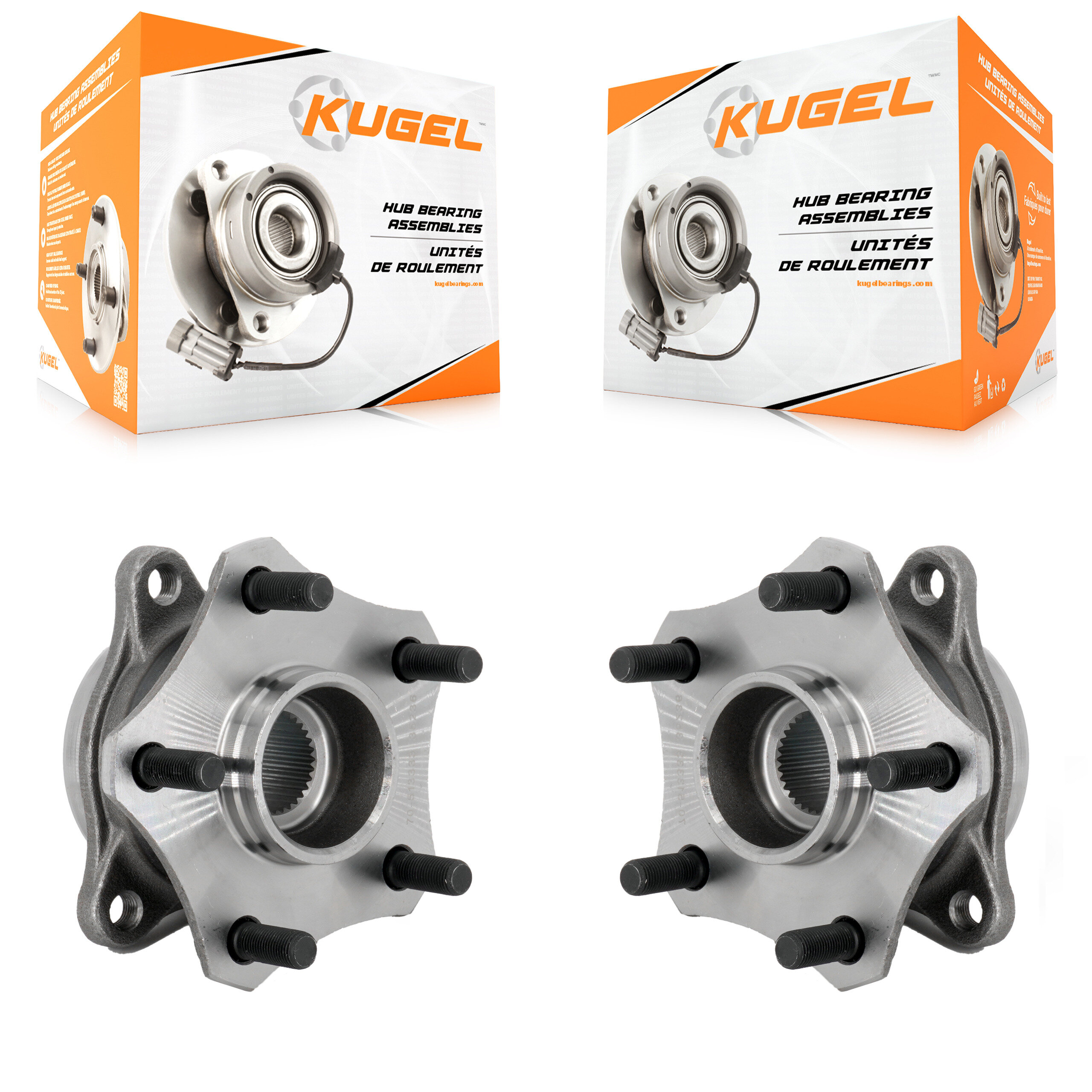 Kugel - K70-102065 - Front Wheel Bearing and Hub Assembly Kits