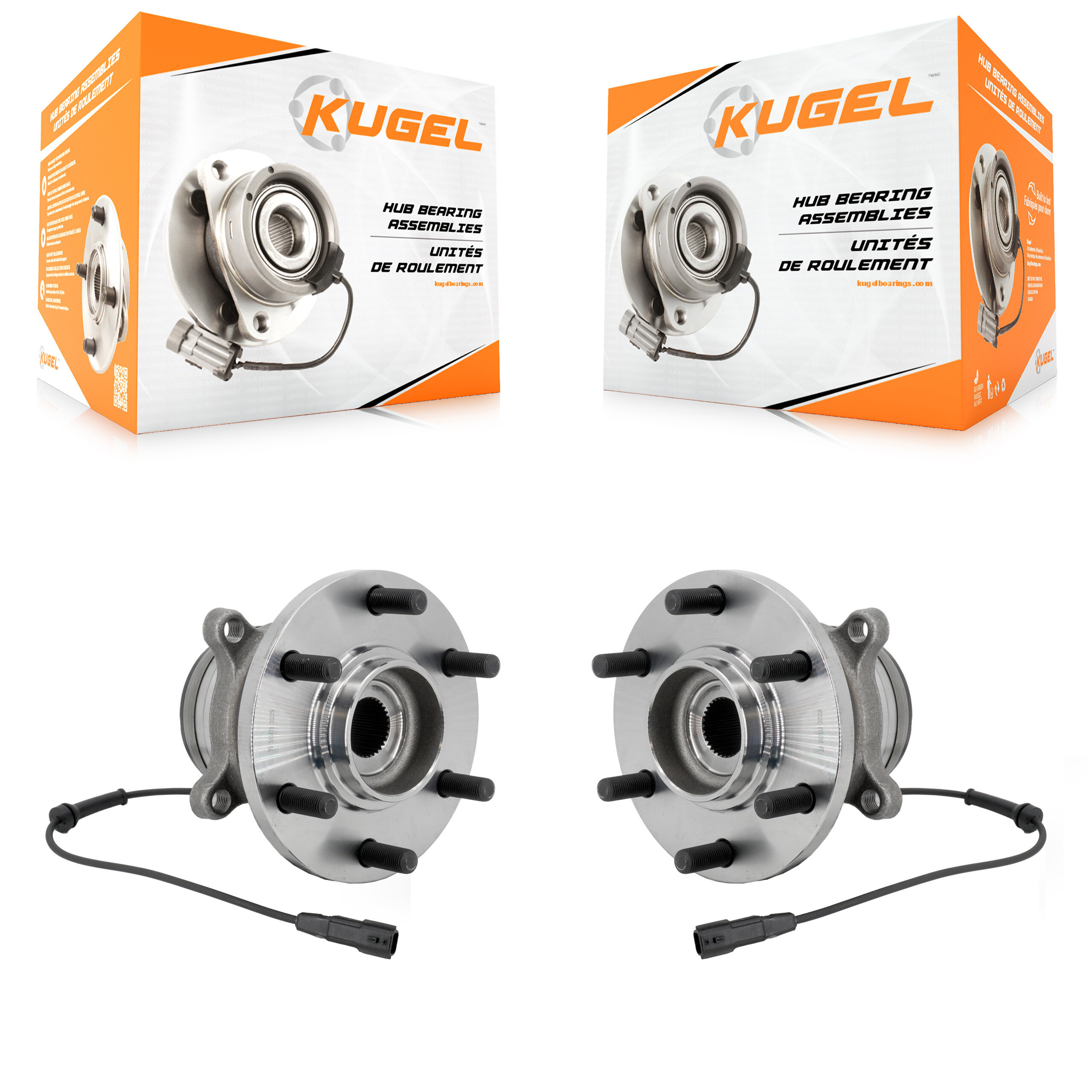 Kugel - K70-102089 - Front Wheel Bearing and Hub Assembly Kits