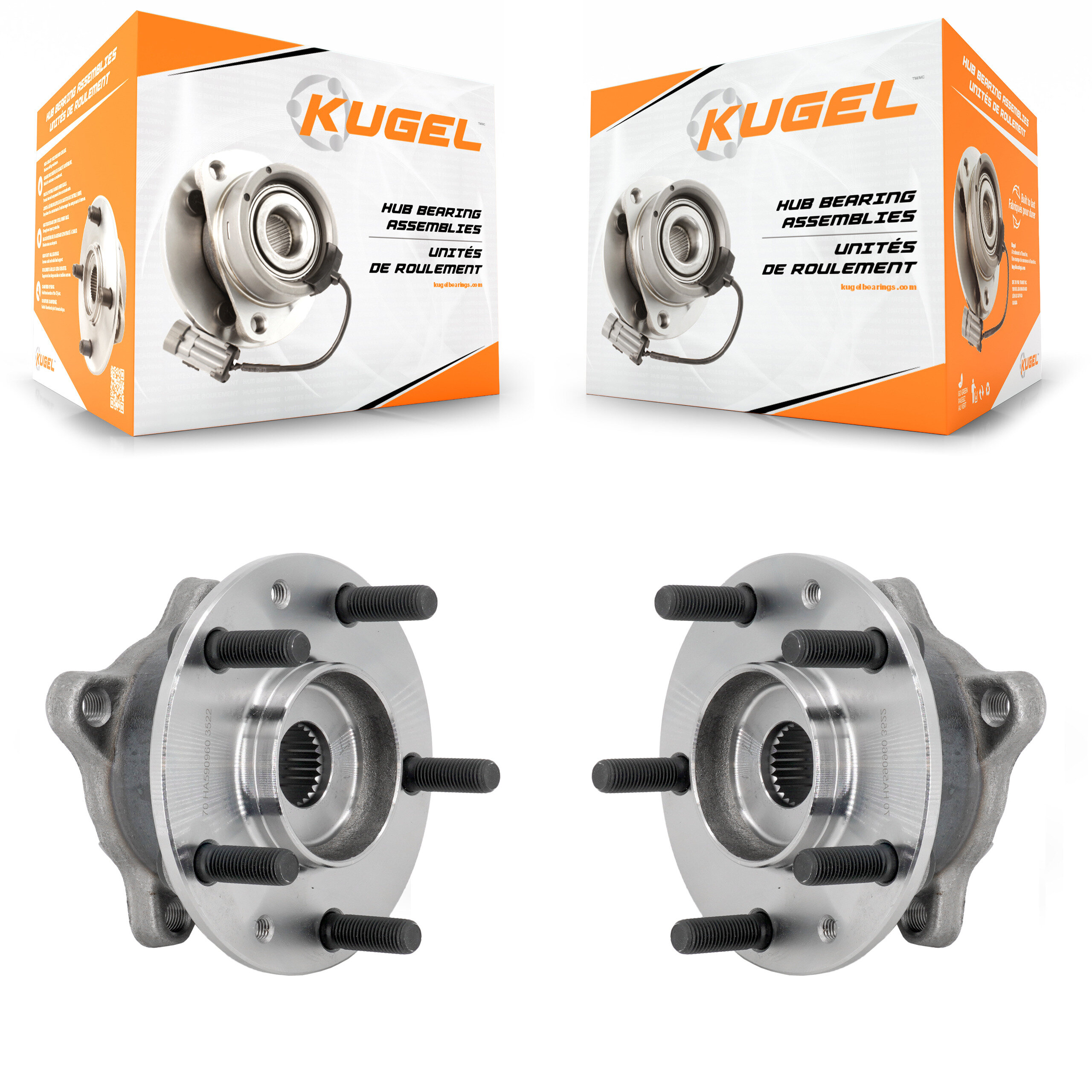 Kugel - K70-102109 - Rear Wheel Bearing and Hub Assembly Kits