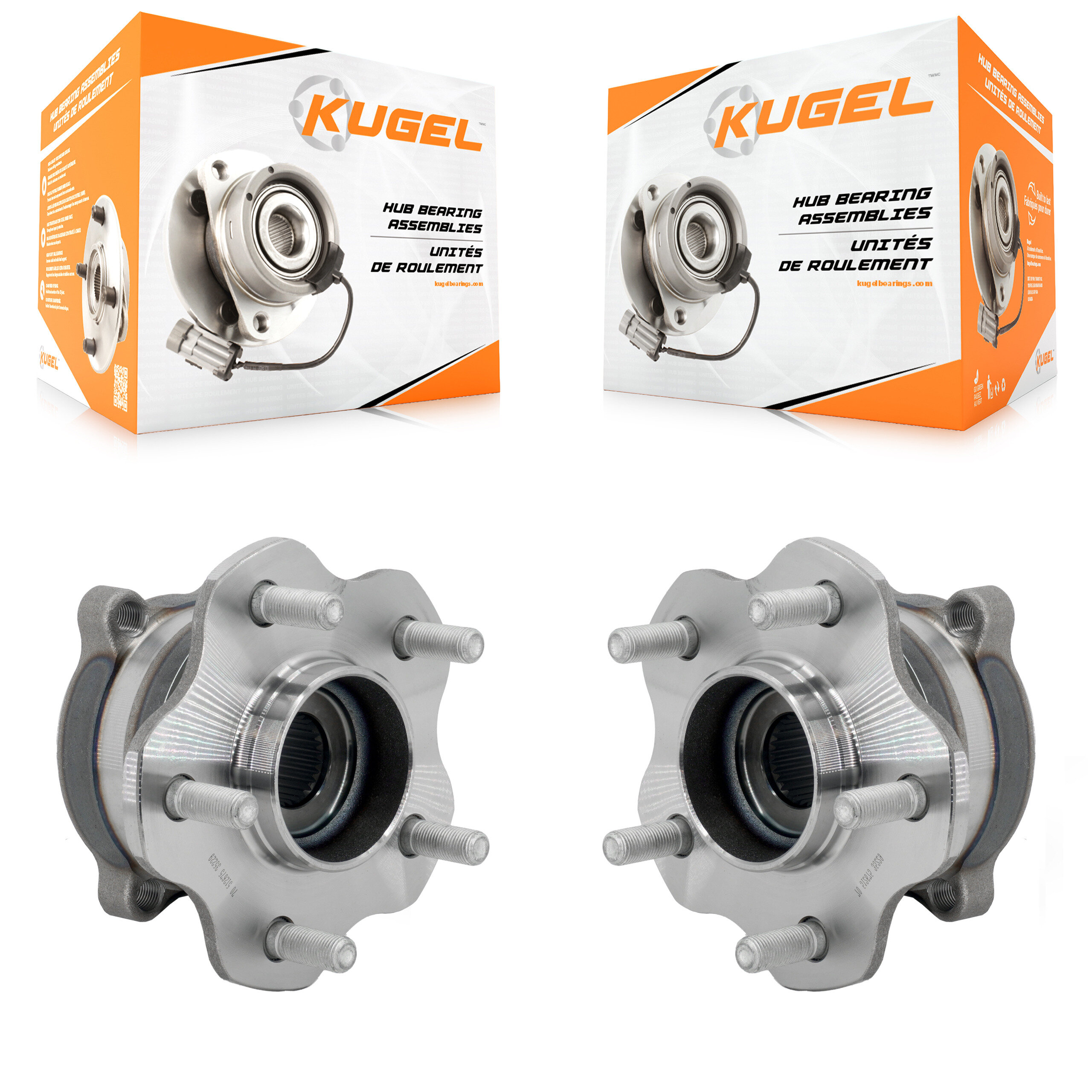 Kugel - K70-102116 - Rear Wheel Bearing and Hub Assembly Kits