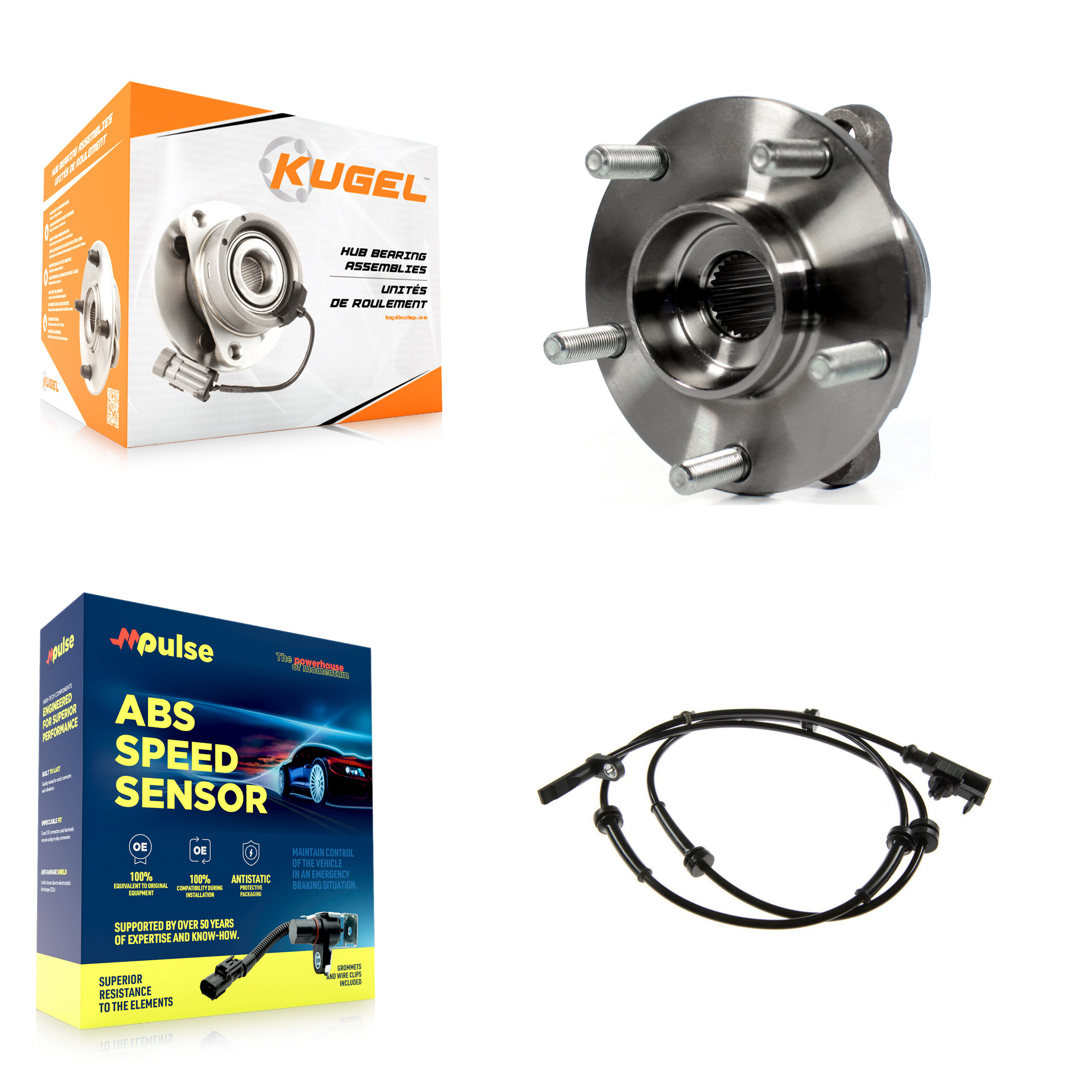 Kugel - K7S-100076 - Front Wheel Bearing and Hub Assembly Kits