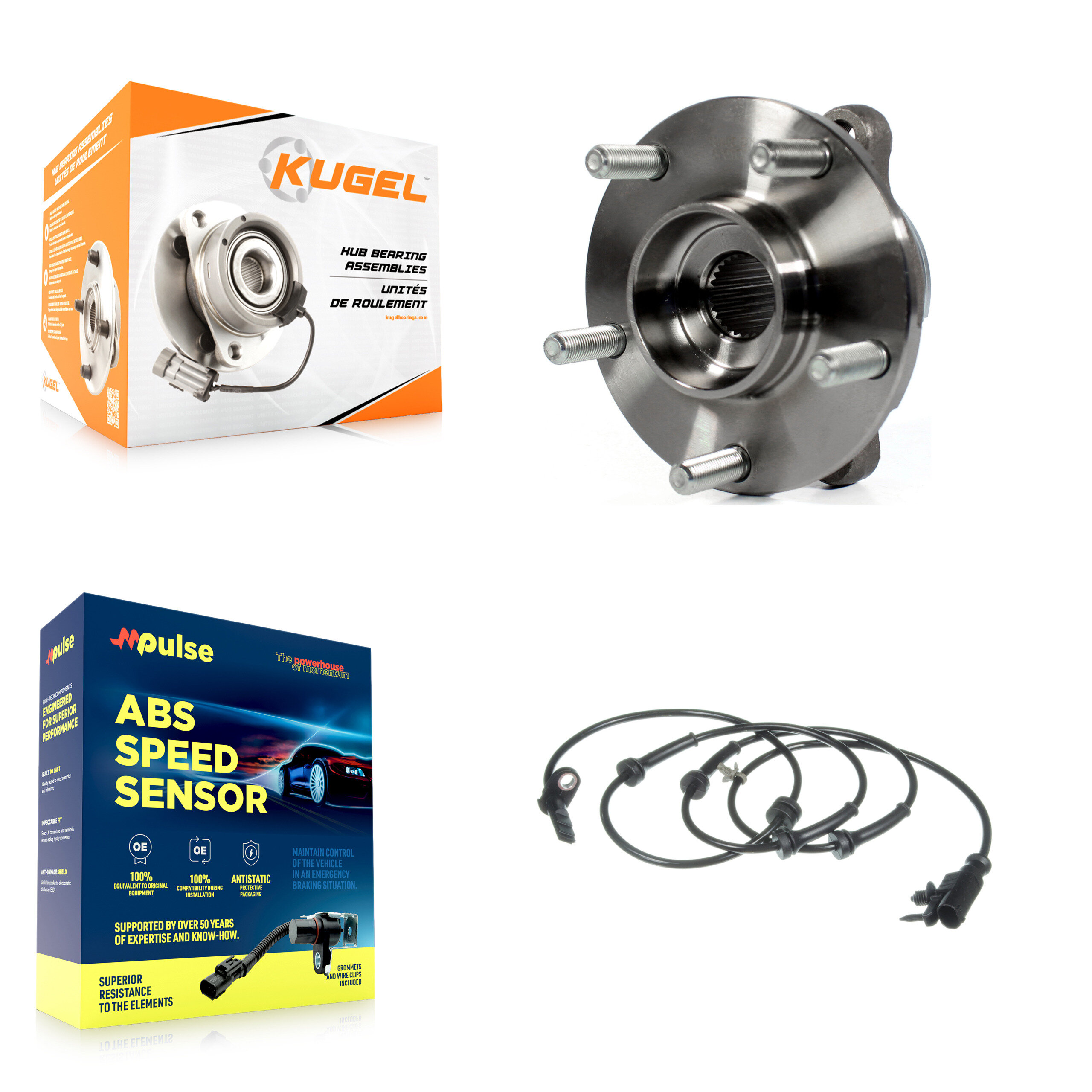 Kugel - K7S-100080 - Front Wheel Bearing and Hub Assembly Kits