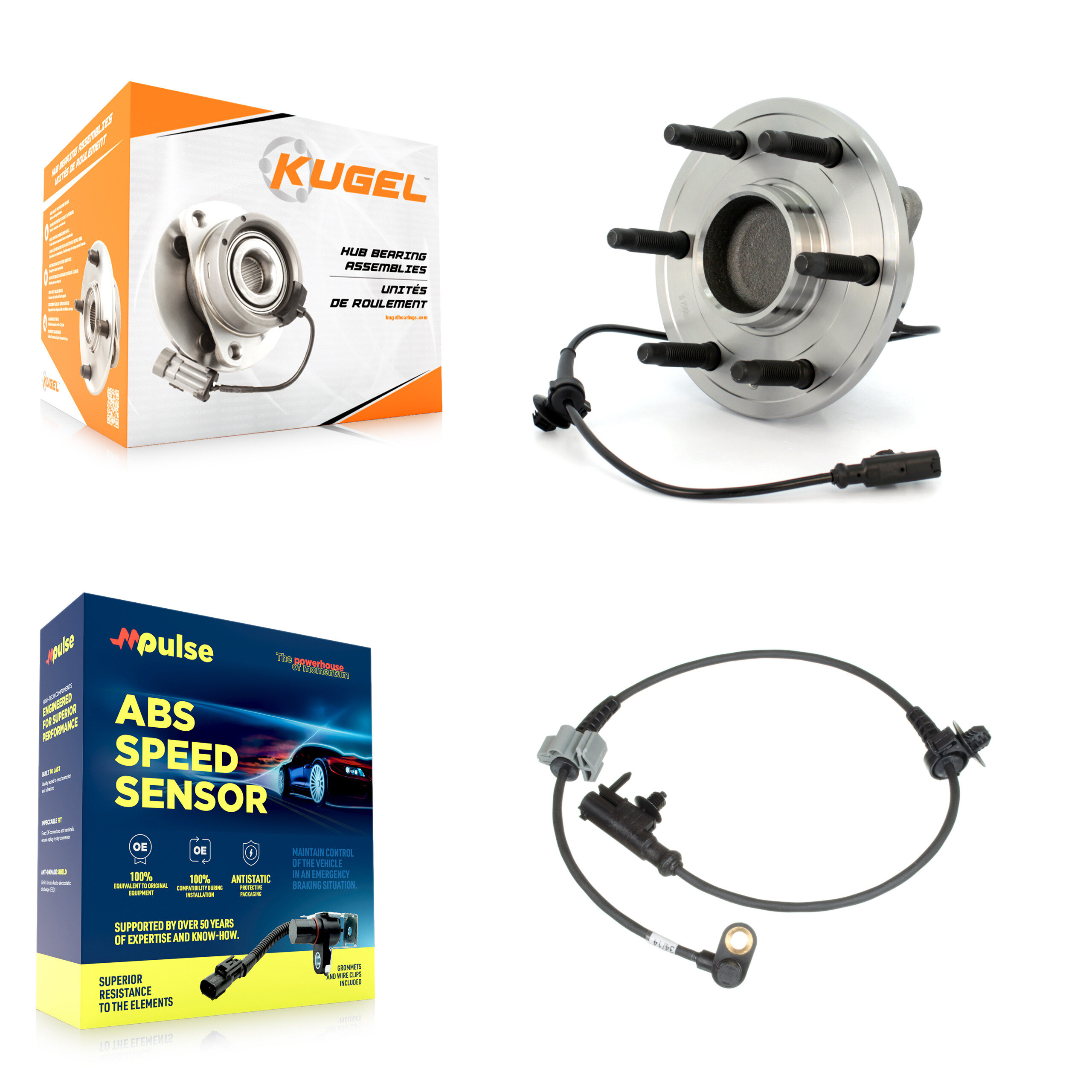 Kugel - K7S-100108 - Front Wheel Bearing and Hub Assembly Kits