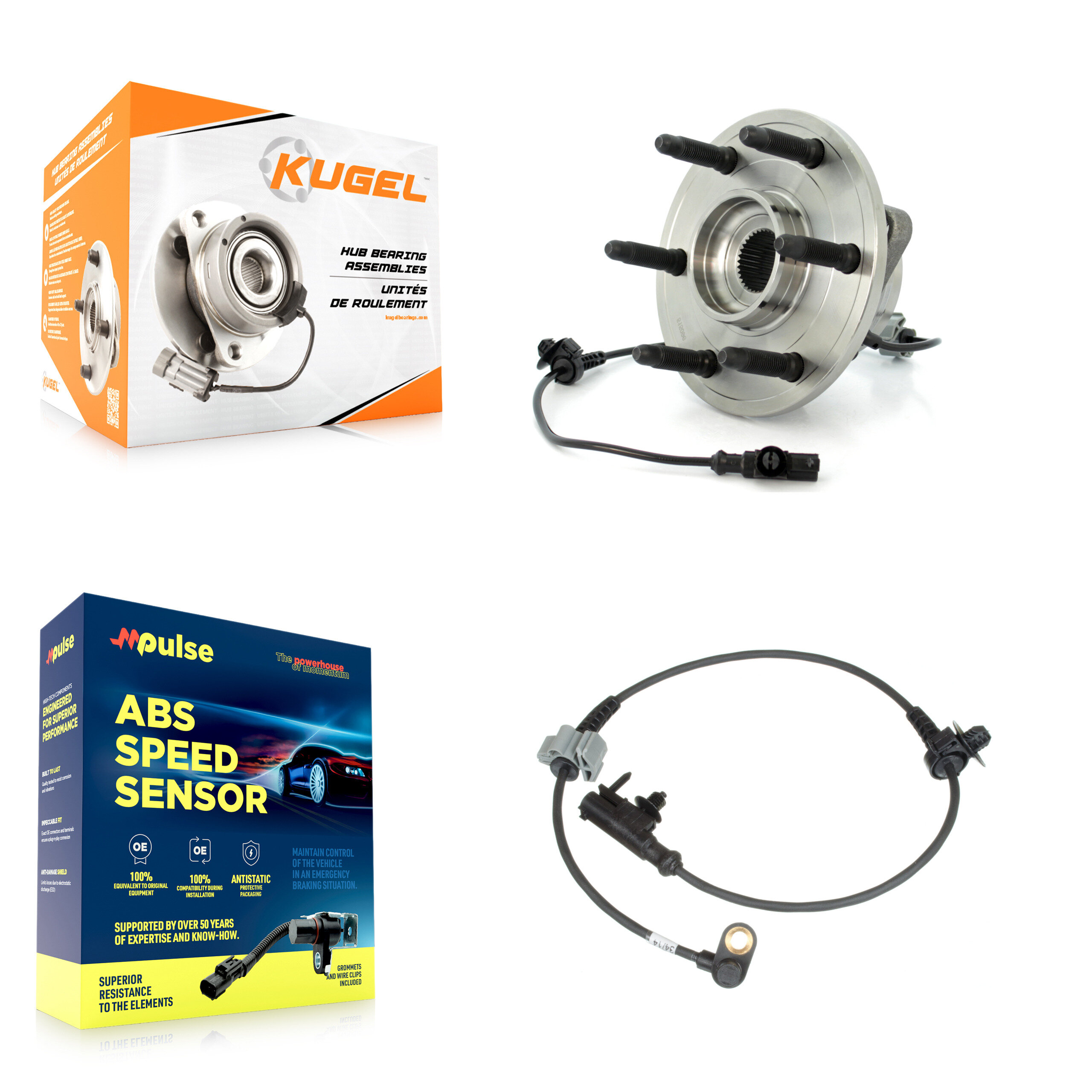 Kugel - K7S-100109 - Front Wheel Bearing and Hub Assembly Kits