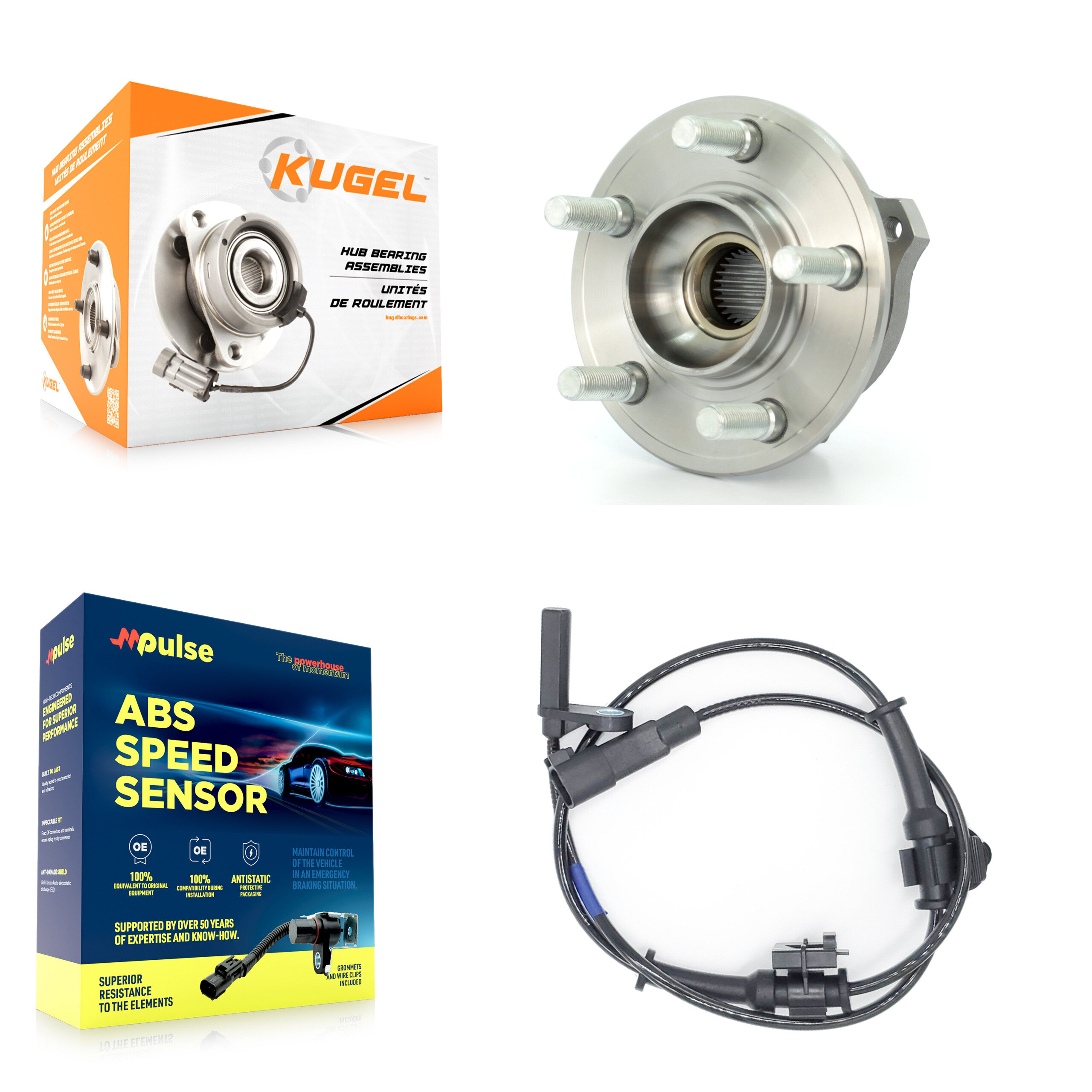 Kugel - K7S-100125 - Front Wheel Bearing and Hub Assembly Kits