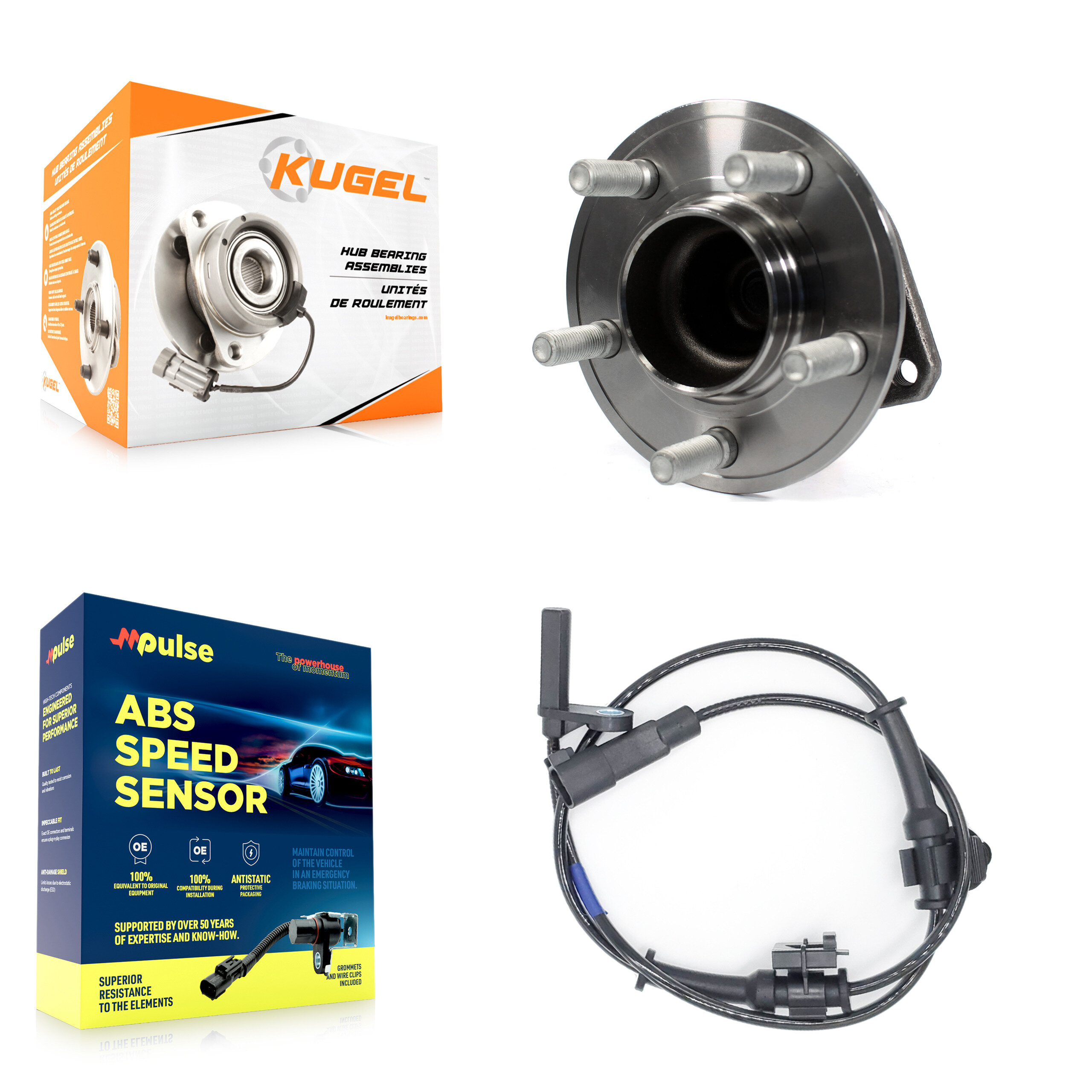 Kugel - K7S-100126 - Front Wheel Bearing and Hub Assembly Kits