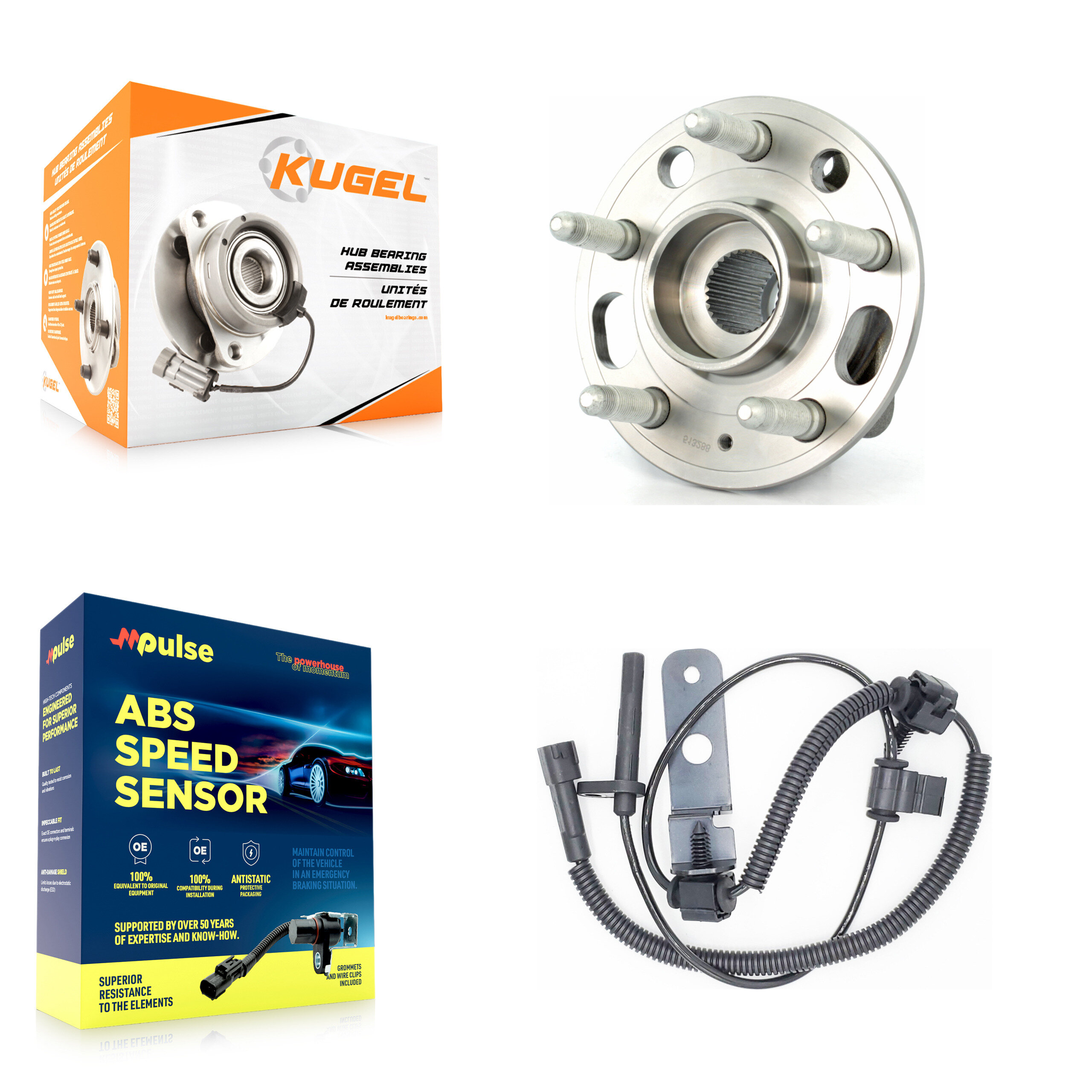 Kugel - K7S-100168 - Front Wheel Bearing and Hub Assembly Kits