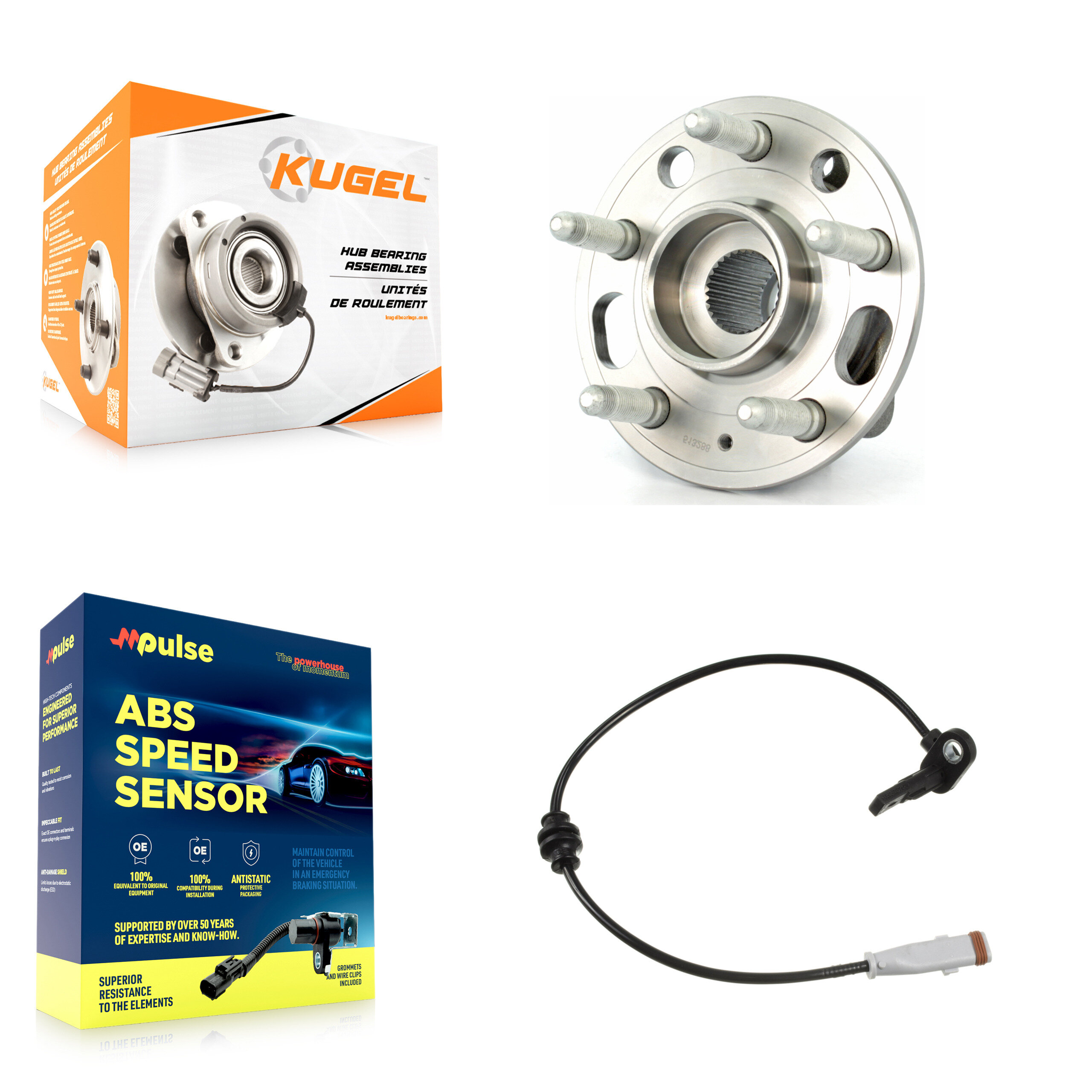 Kugel - K7S-100186 - Front Wheel Bearing and Hub Assembly Kits