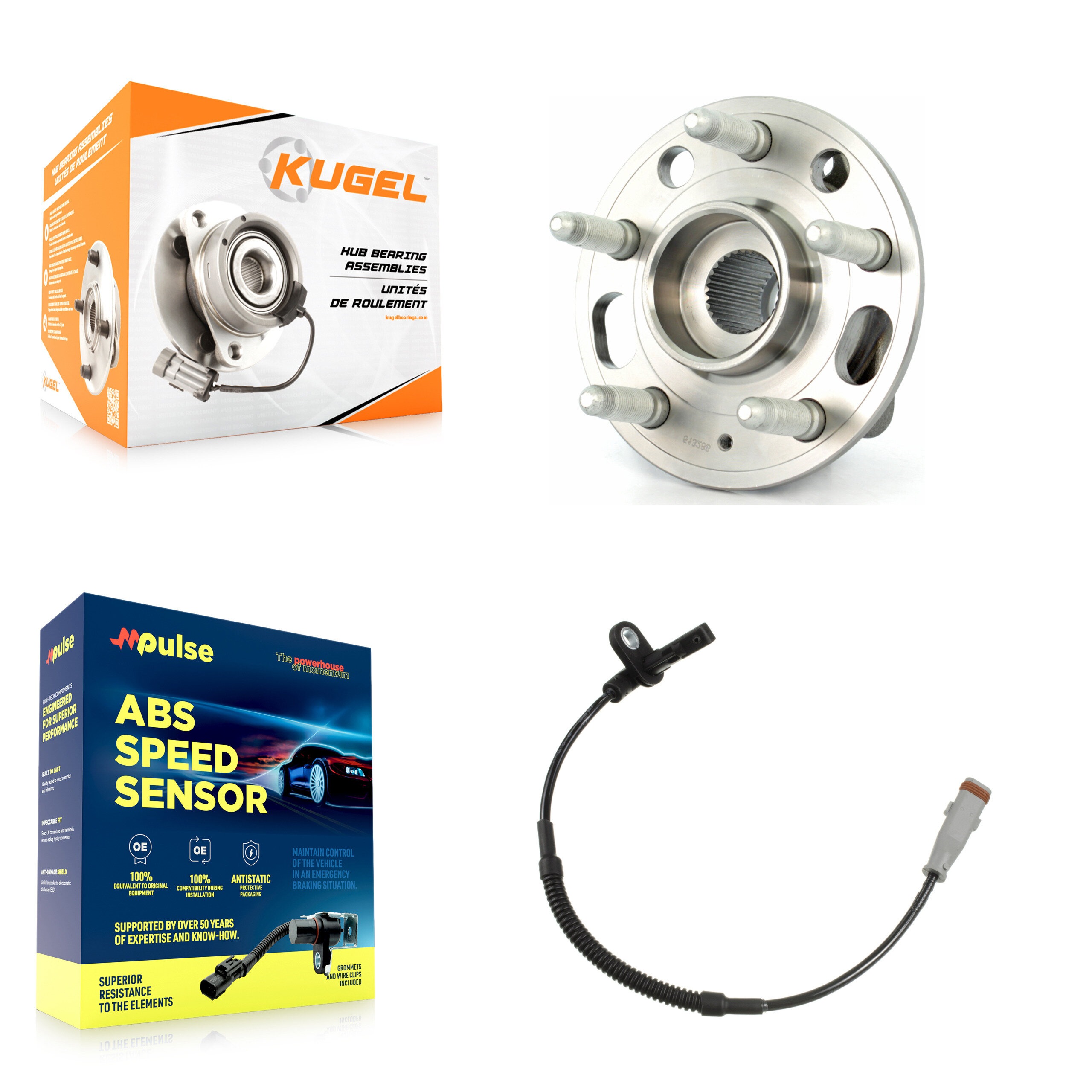 Kugel - K7S-100187 - Front Wheel Bearing and Hub Assembly Kits
