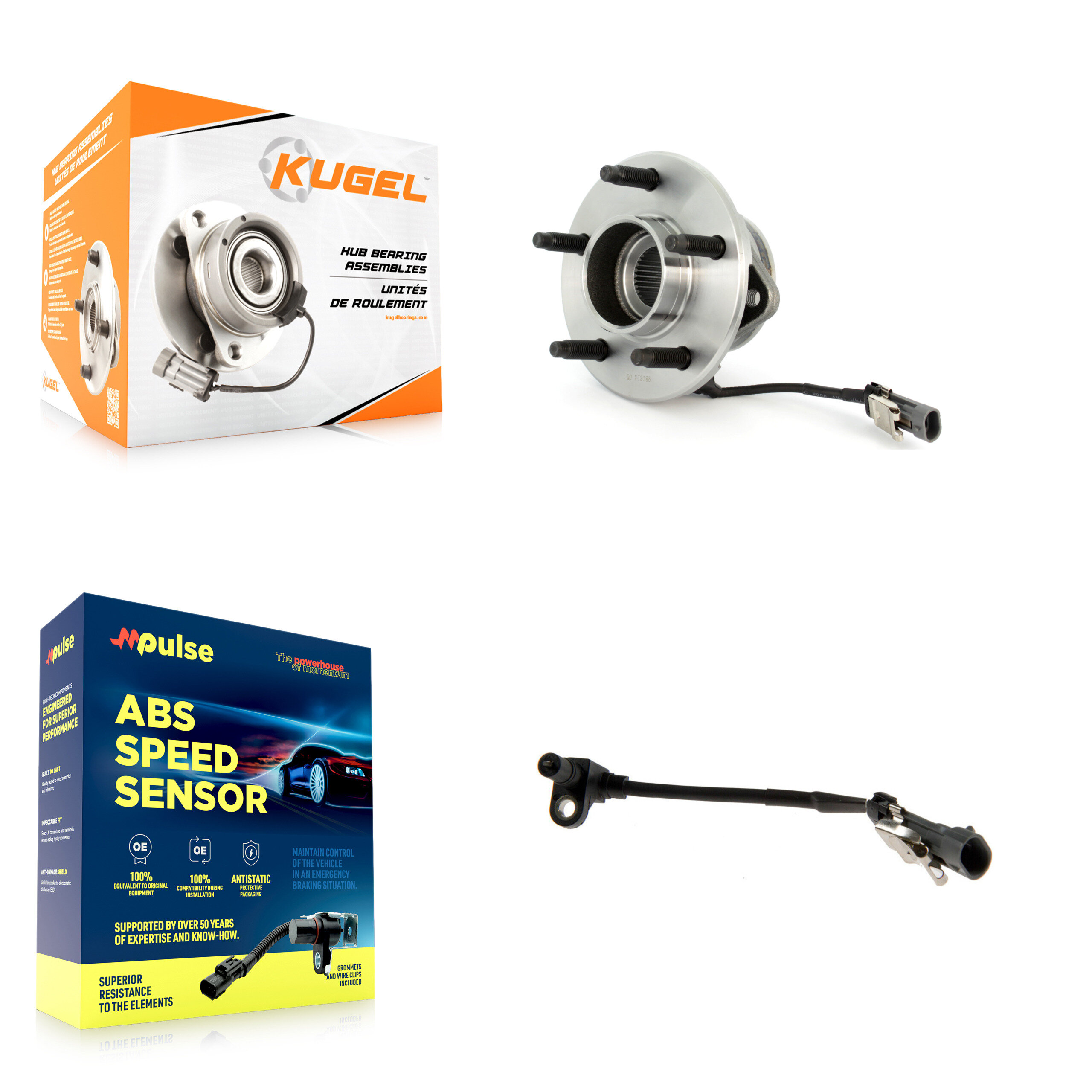 Kugel - K7S-100195 - Front Wheel Bearing and Hub Assembly Kits
