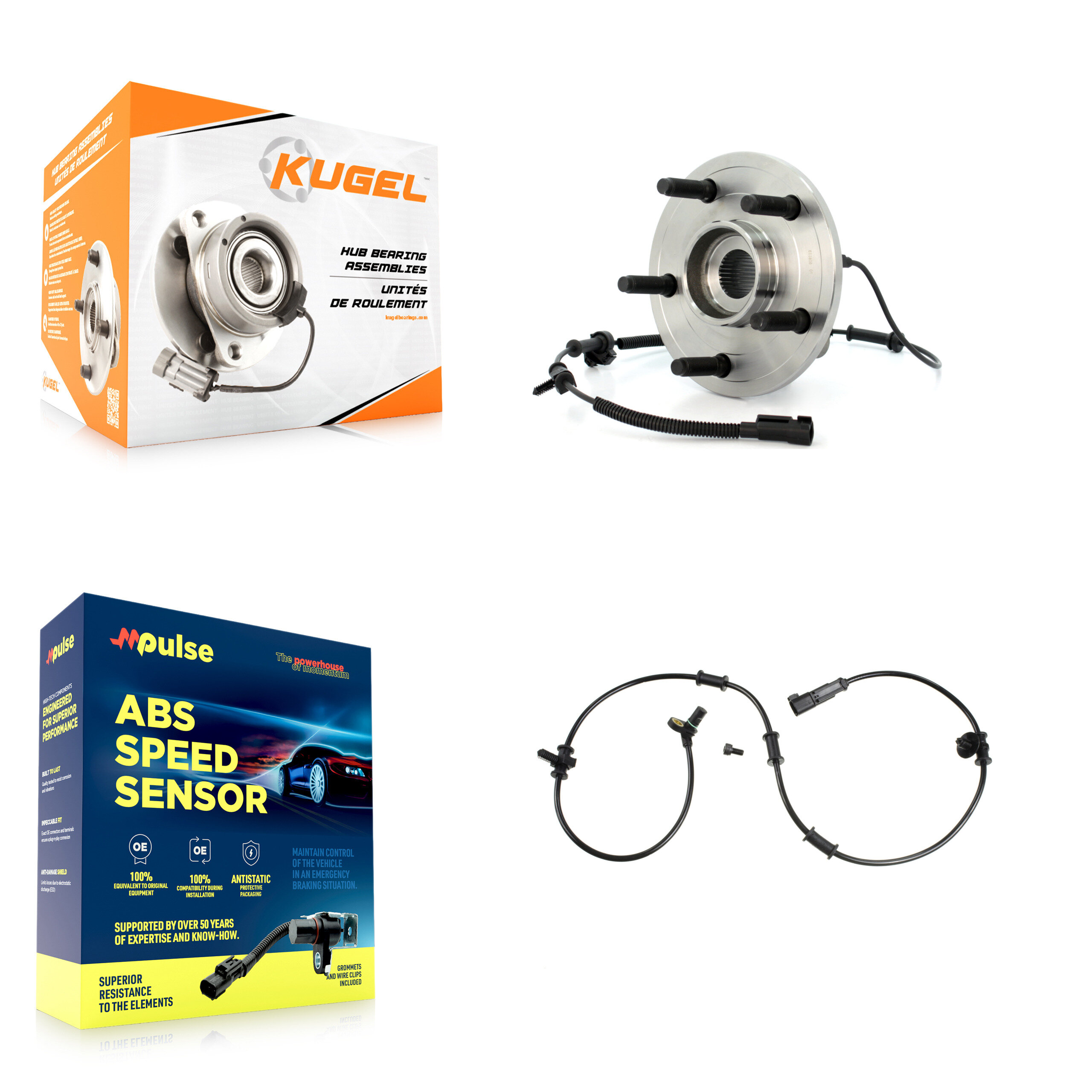 Kugel - K7S-100202 - Front Wheel Bearing and Hub Assembly Kits
