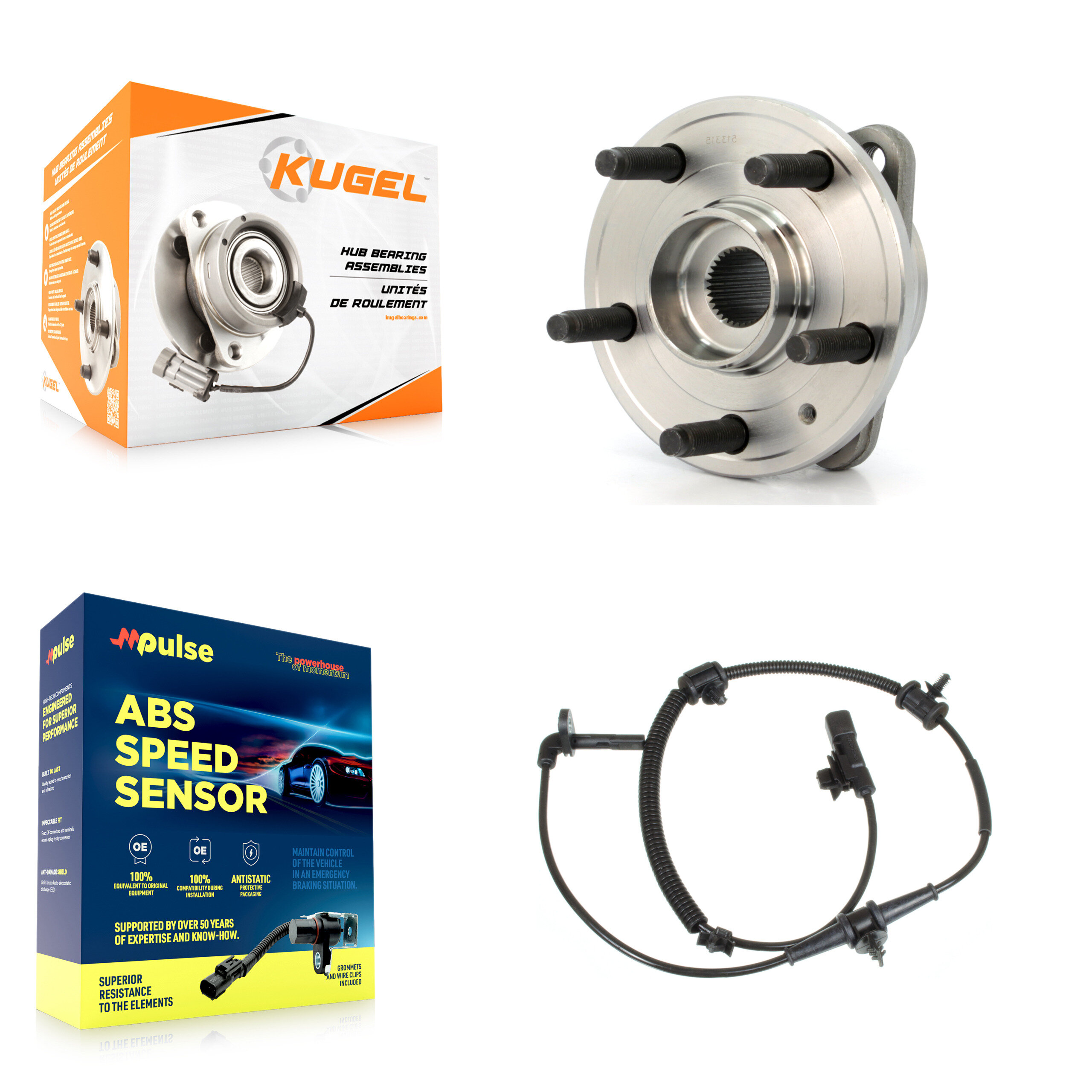 Kugel - K7S-100204 - Front Wheel Bearing and Hub Assembly Kits