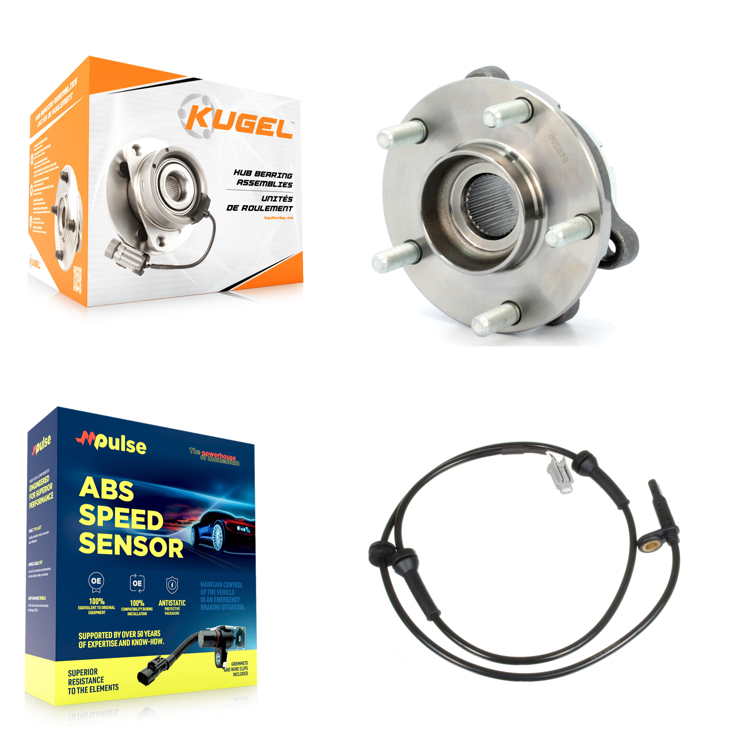Kugel - K7S-100206 - Front Wheel Bearing and Hub Assembly Kits