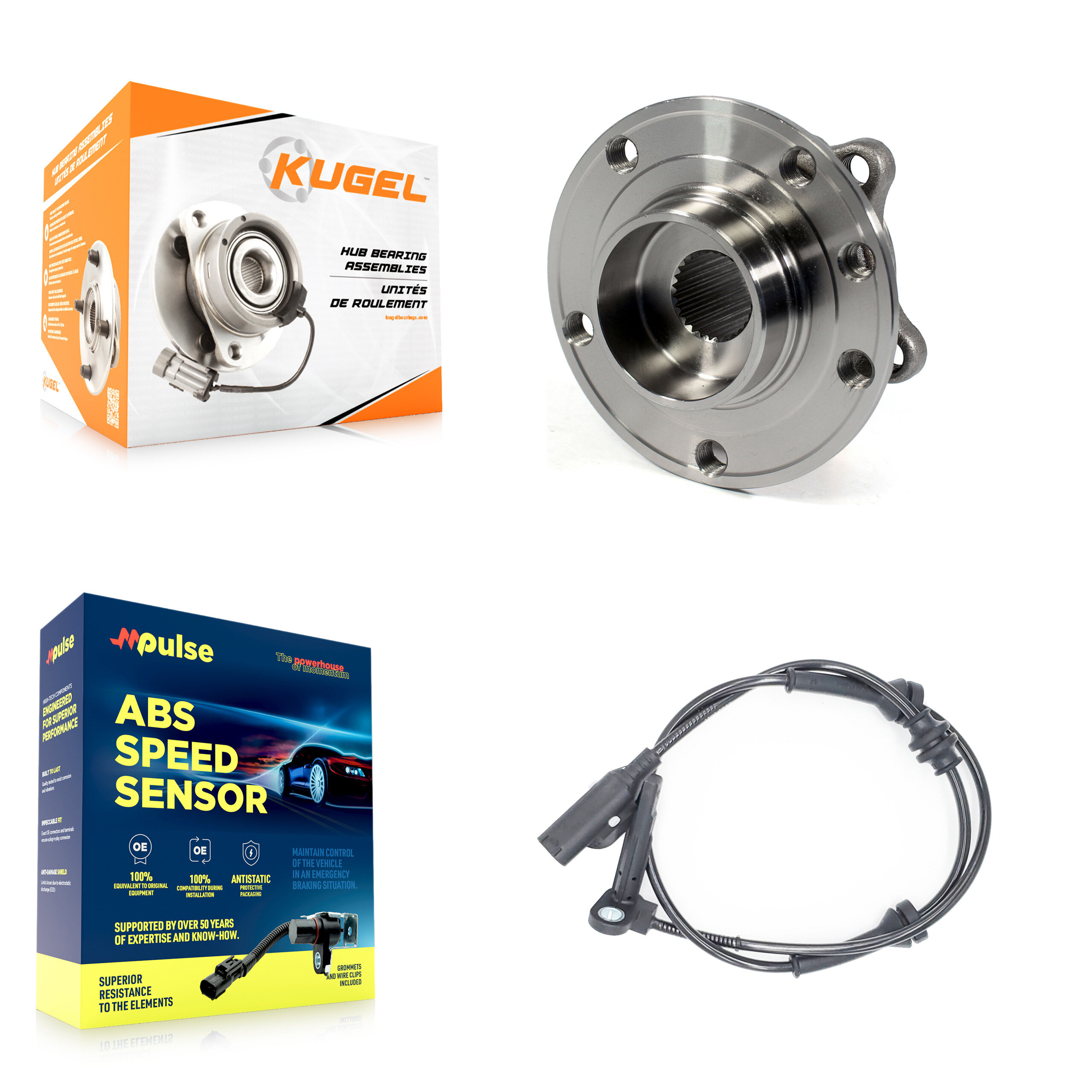 Kugel - K7S-100214 - Front Wheel Bearing and Hub Assembly Kits