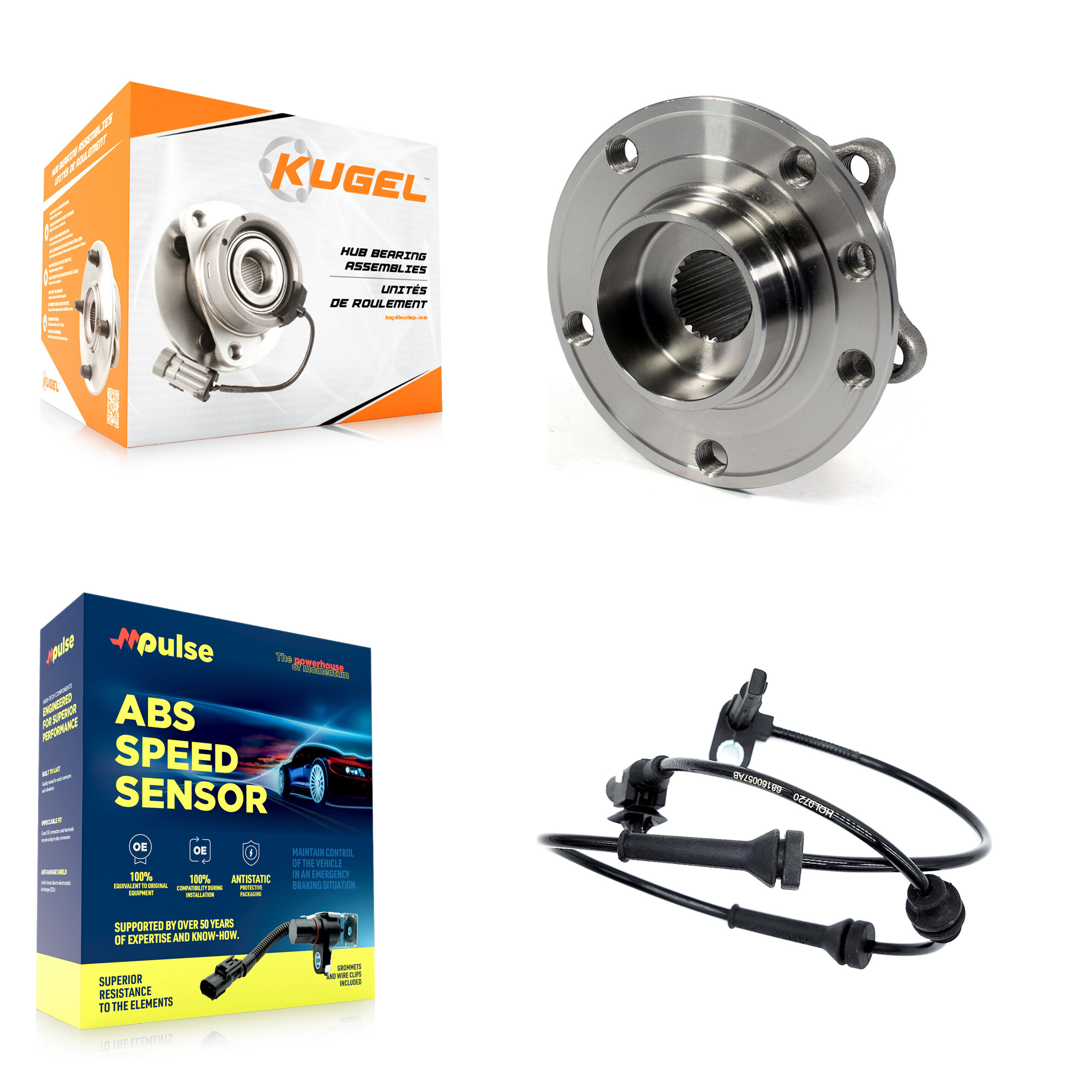 Kugel - K7S-100215 - Front Wheel Bearing and Hub Assembly Kits