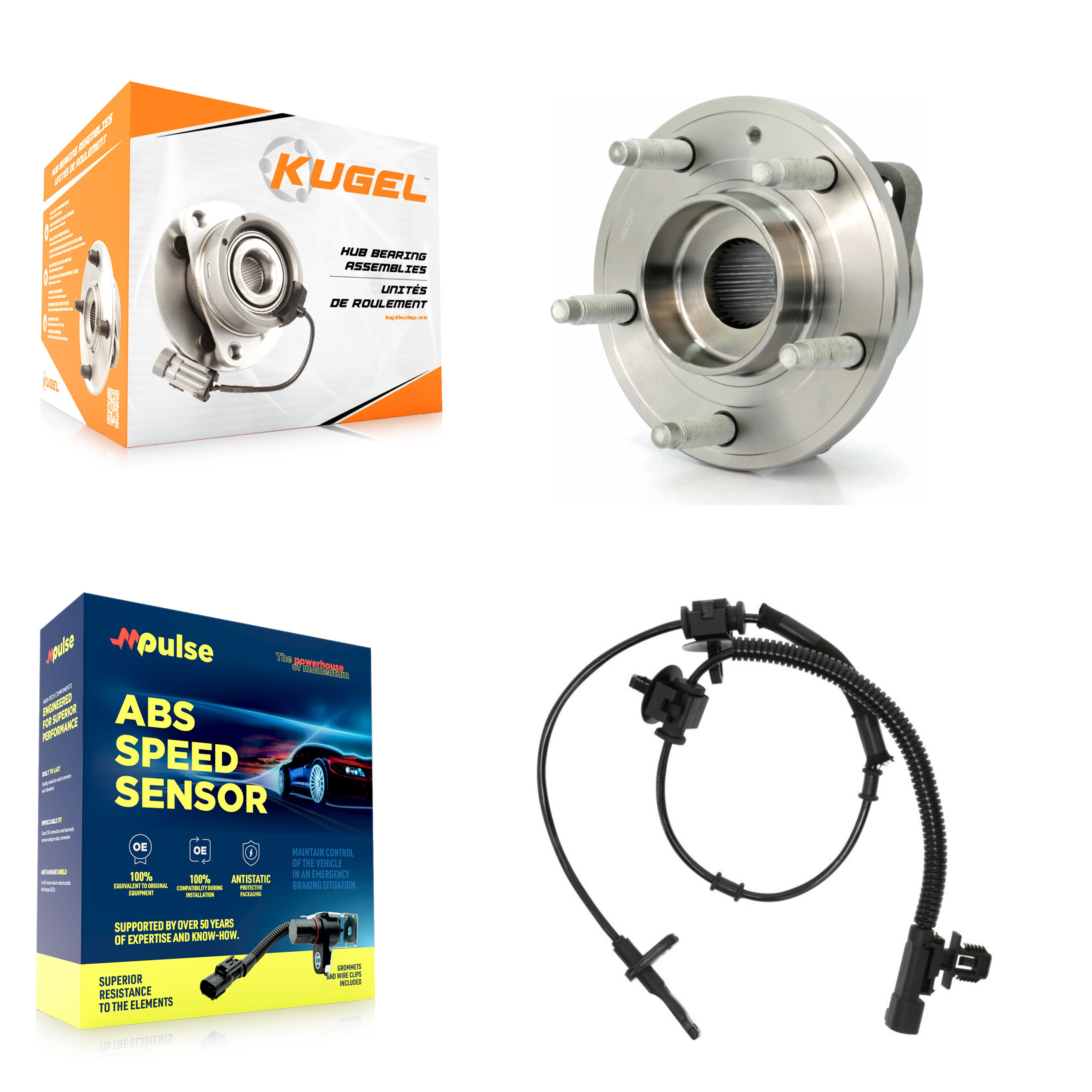 Kugel - K7S-100217 - Front Wheel Bearing and Hub Assembly Kits