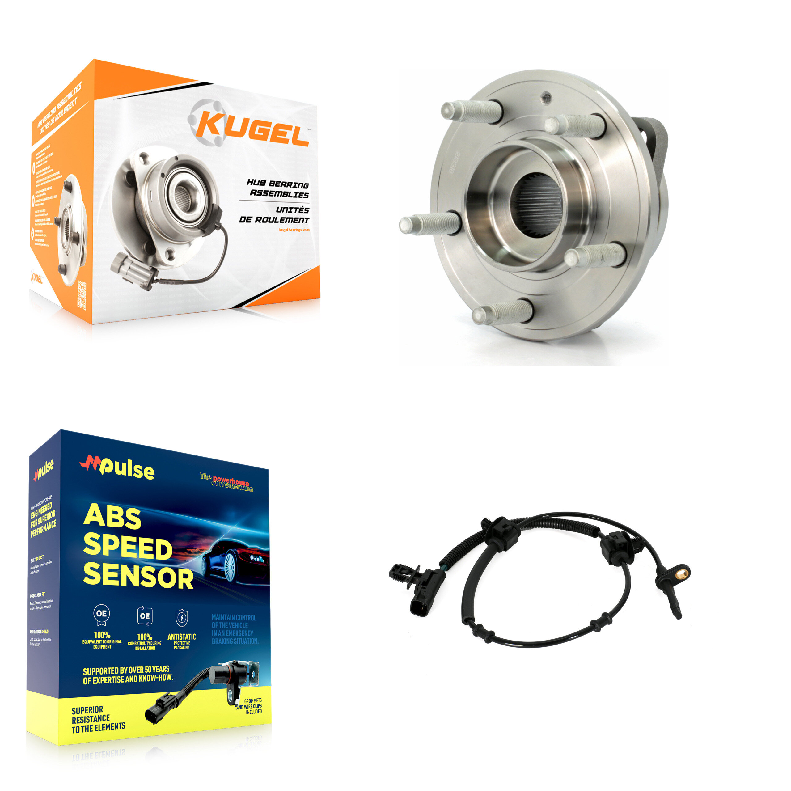 Kugel - K7S-100218 - Front Wheel Bearing and Hub Assembly Kits