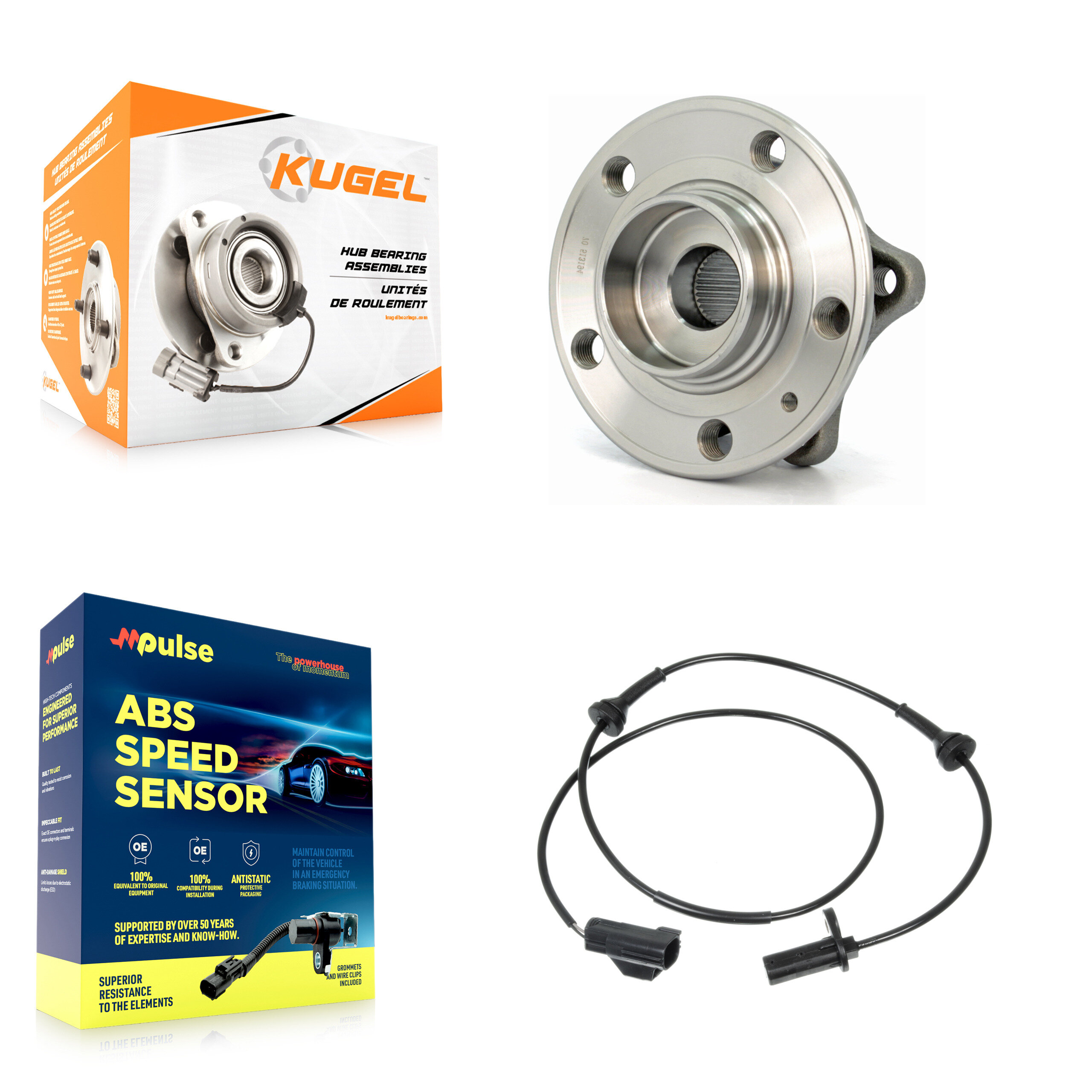 Kugel - K7S-100222 - Front Wheel Bearing and Hub Assembly Kits