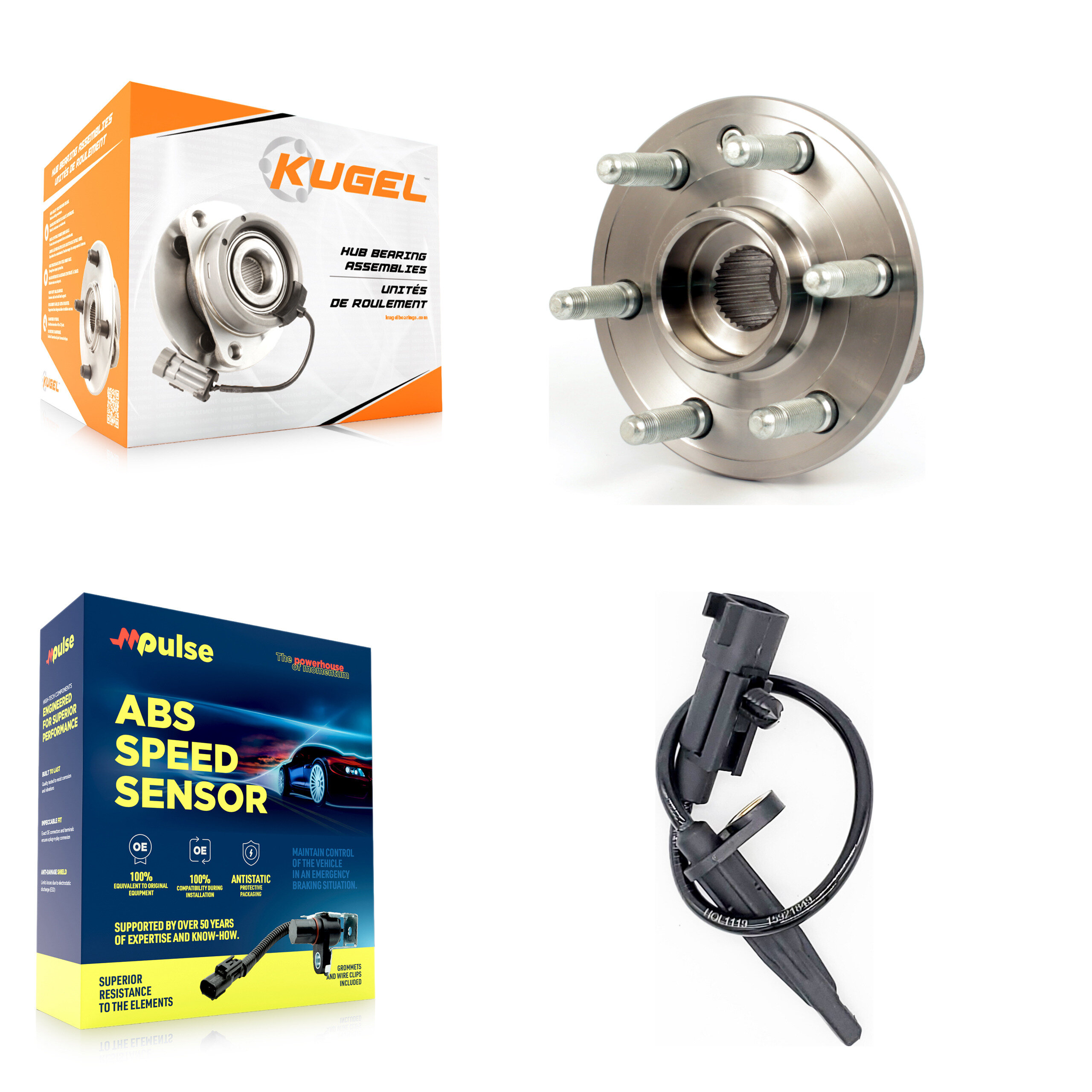 Kugel - K7S-100223 - Front Wheel Bearing and Hub Assembly Kits