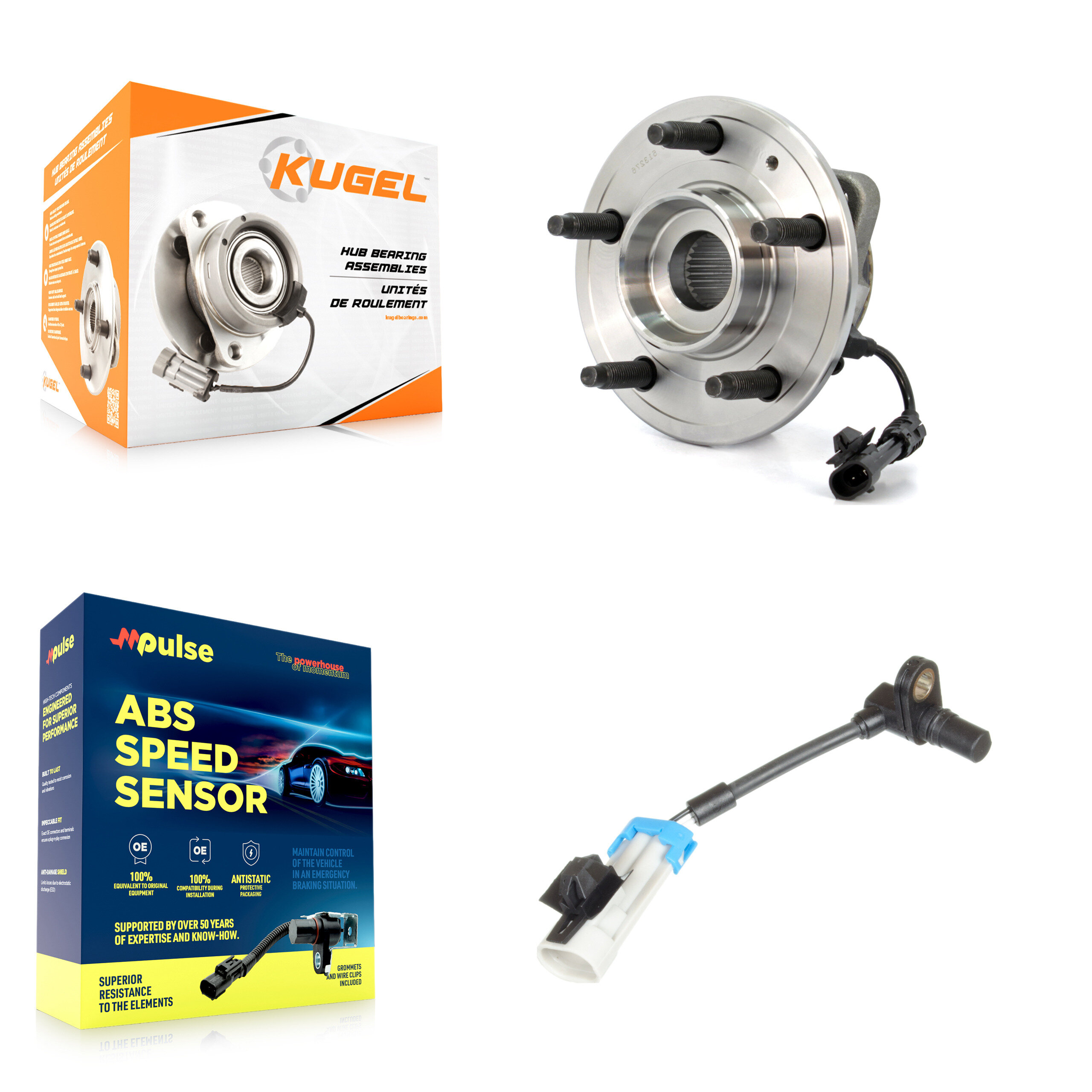 Kugel - K7S-100225 - Front Wheel Bearing and Hub Assembly Kits