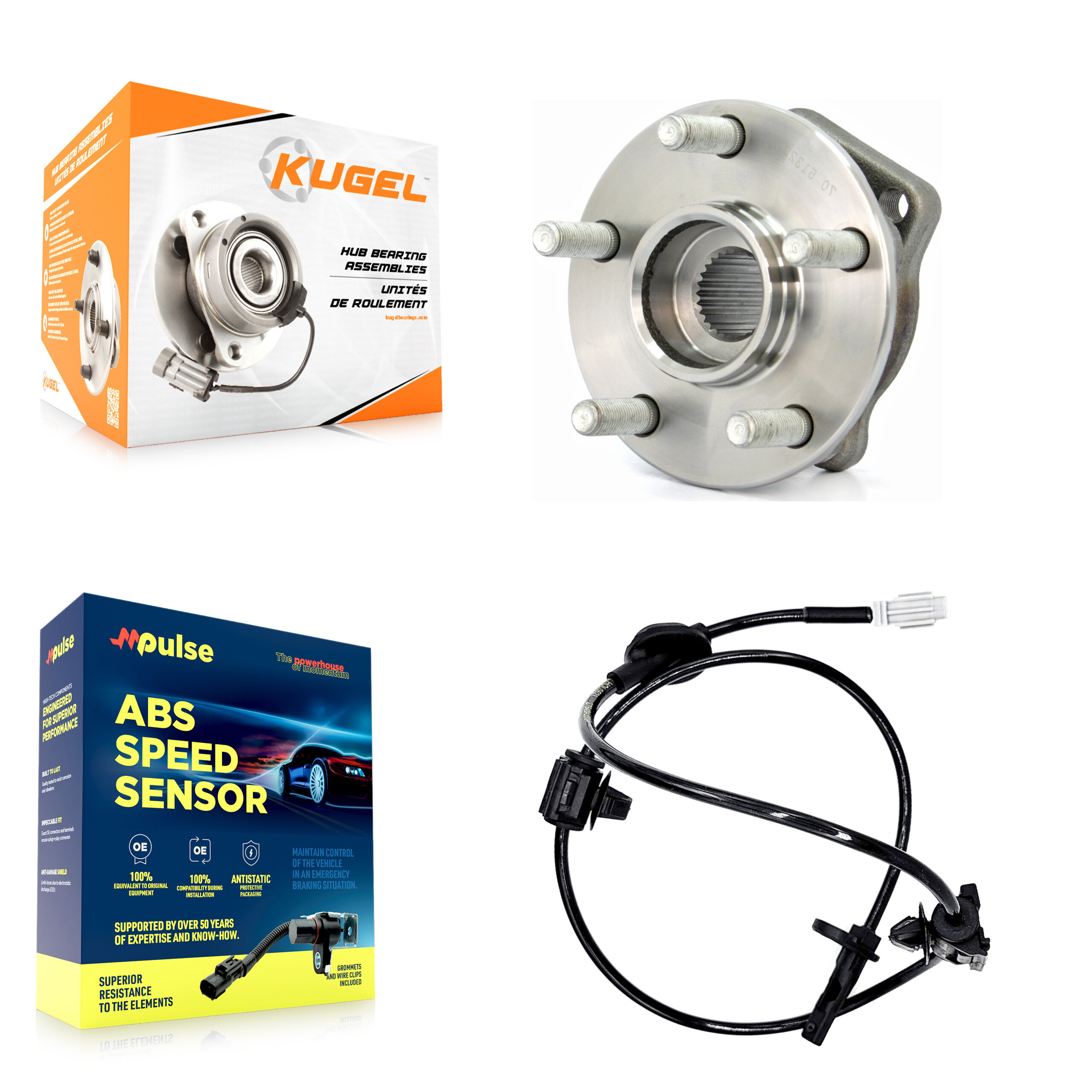 Kugel - K7S-100228 - Front Wheel Bearing and Hub Assembly Kits