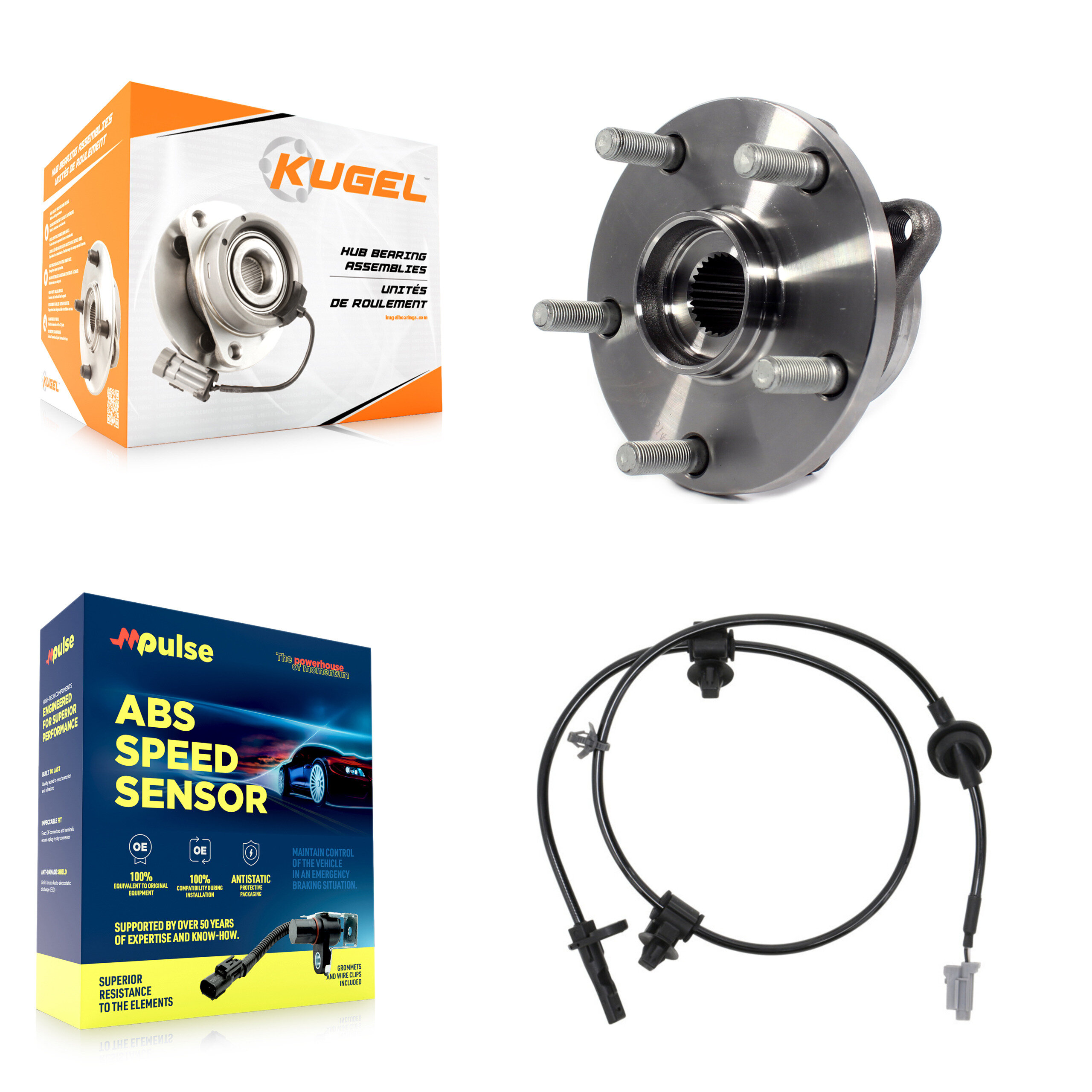Kugel - K7S-100233 - Front Wheel Bearing and Hub Assembly Kits