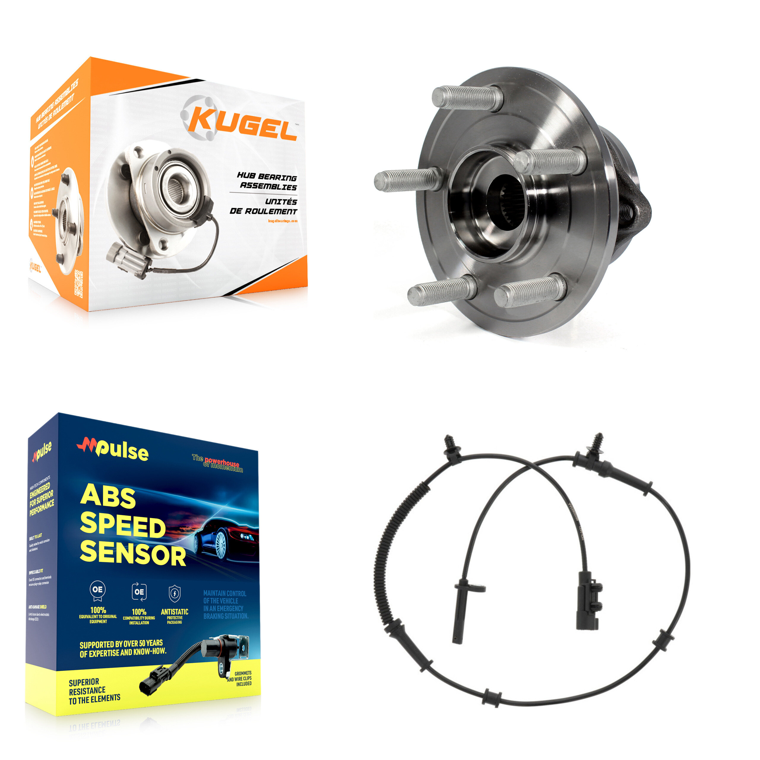 Kugel - K7S-100244 - Front Wheel Bearing and Hub Assembly Kits