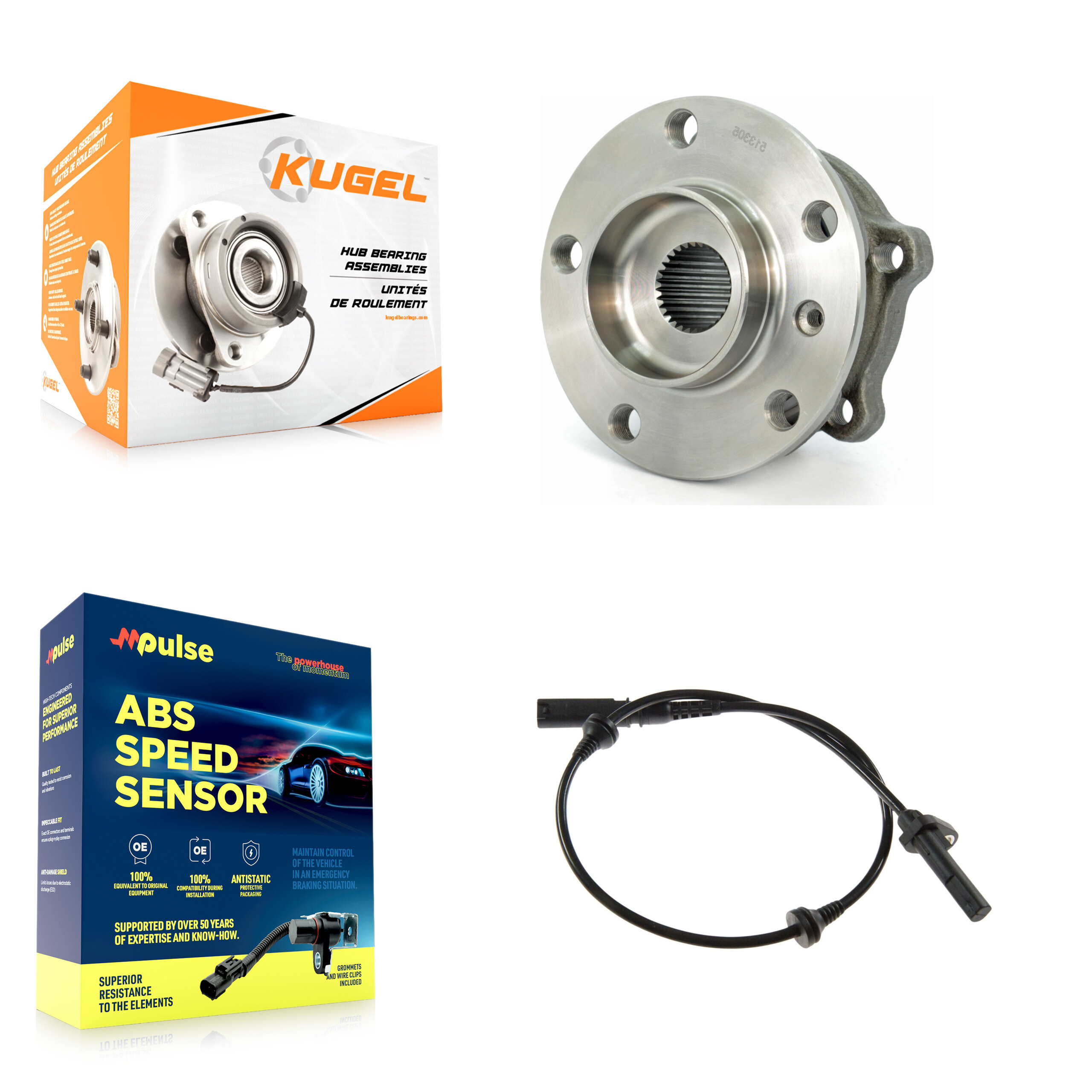 Kugel - K7S-100245 - Front Wheel Bearing and Hub Assembly Kits