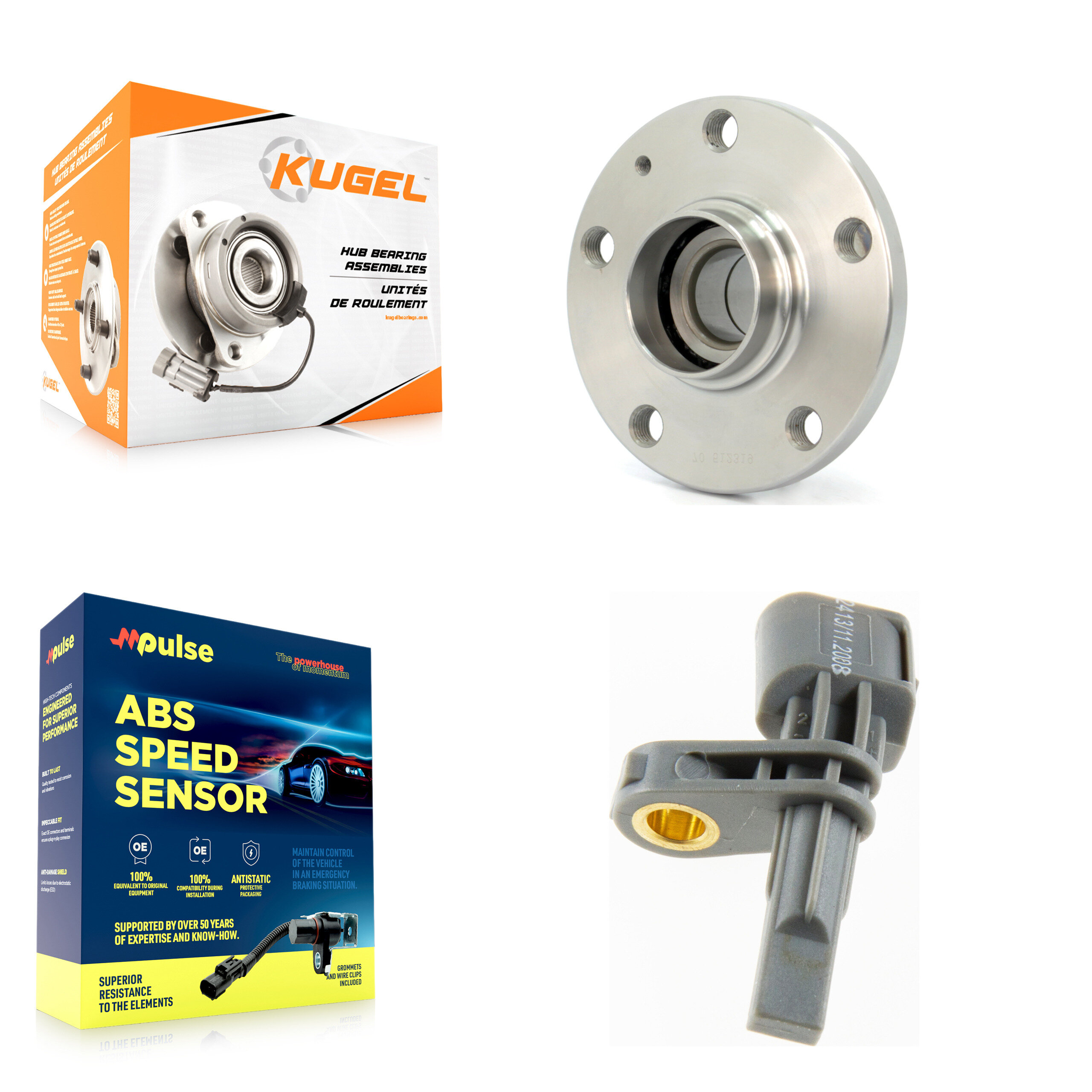 Kugel - K7S-100344 - Rear Wheel Bearing and Hub Assembly Kits