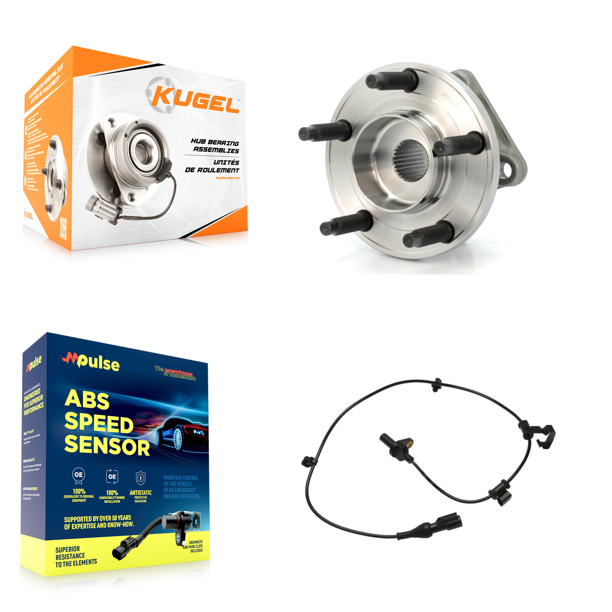 Kugel - K7S-100355 - Rear Wheel Bearing and Hub Assembly Kits