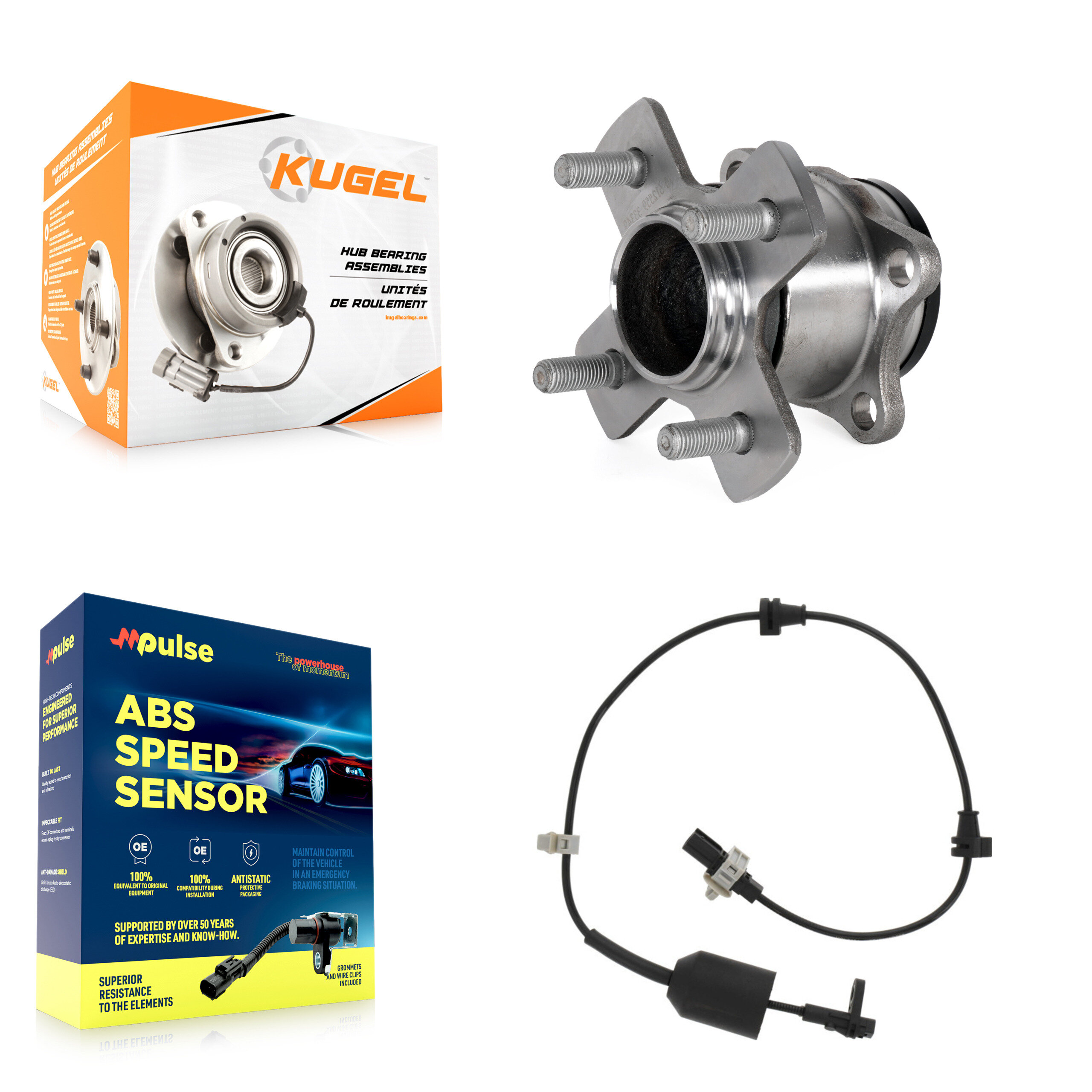 Kugel - K7S-100360 - Rear Wheel Bearing and Hub Assembly Kits