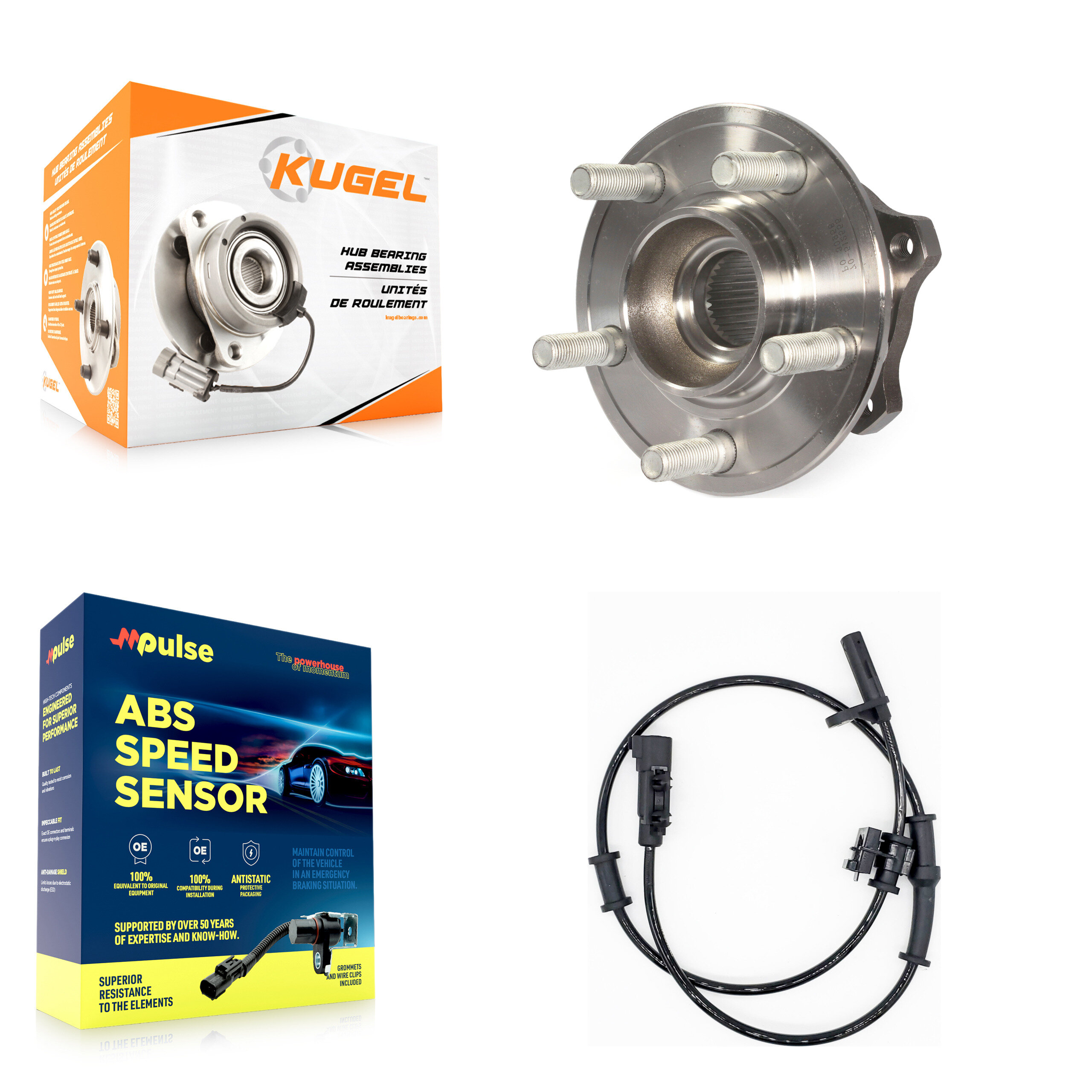 Kugel - K7S-100365 - Rear Wheel Bearing and Hub Assembly Kits