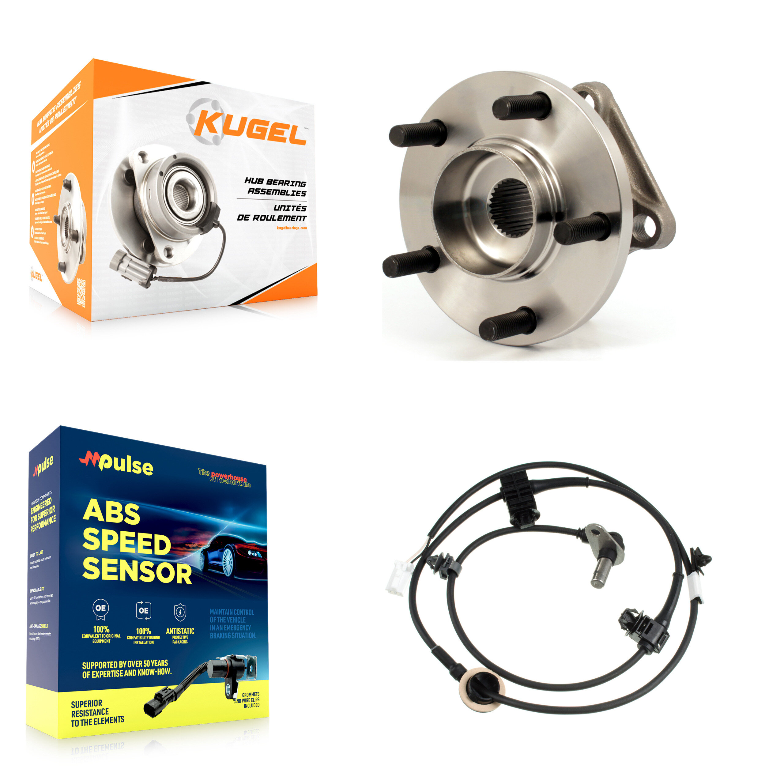 Kugel - K7S-100369 - Rear Wheel Bearing and Hub Assembly Kits