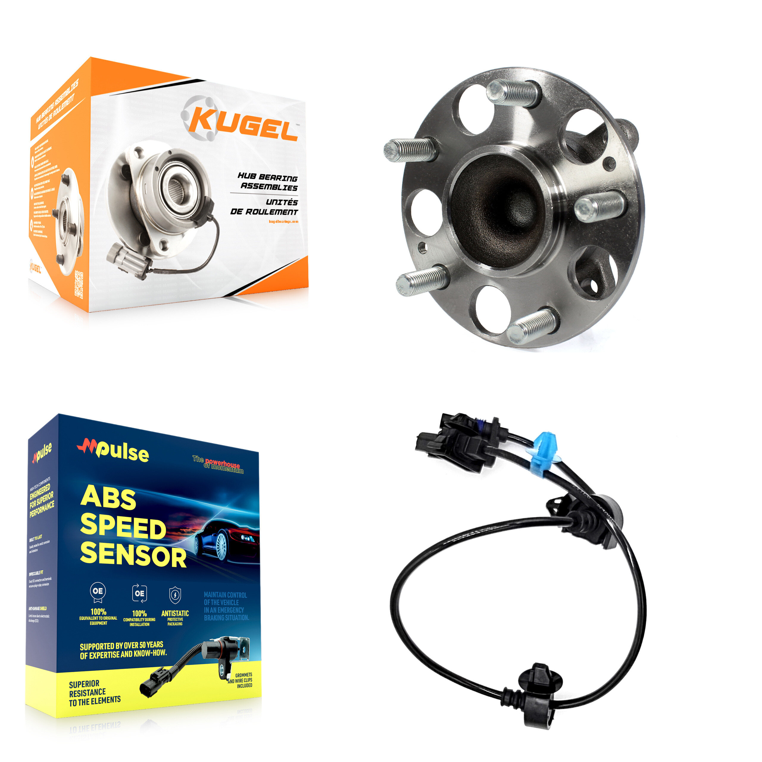 Kugel - K7S-100372 - Rear Wheel Bearing and Hub Assembly Kits