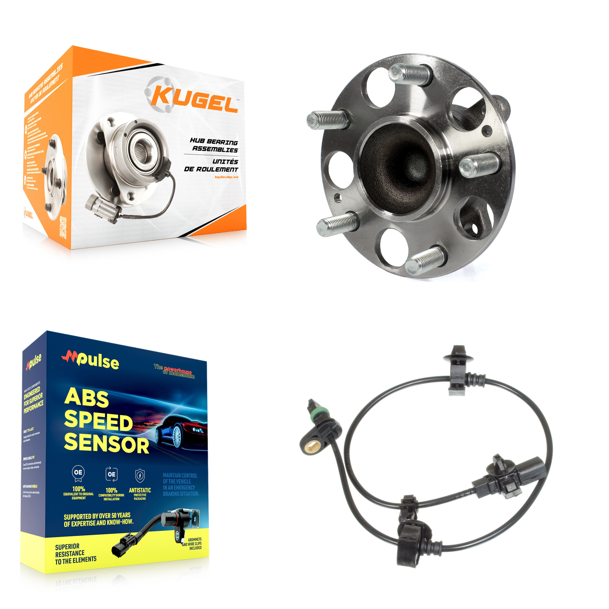 Kugel - K7S-100373 - Rear Wheel Bearing and Hub Assembly Kits